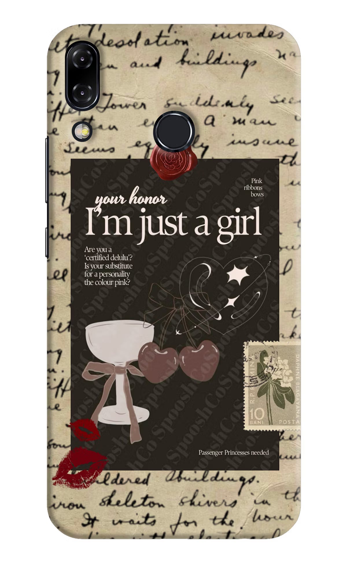 I am just a girl Asus Zenfone 5Z Hard Case Back Cover by Casekaro
