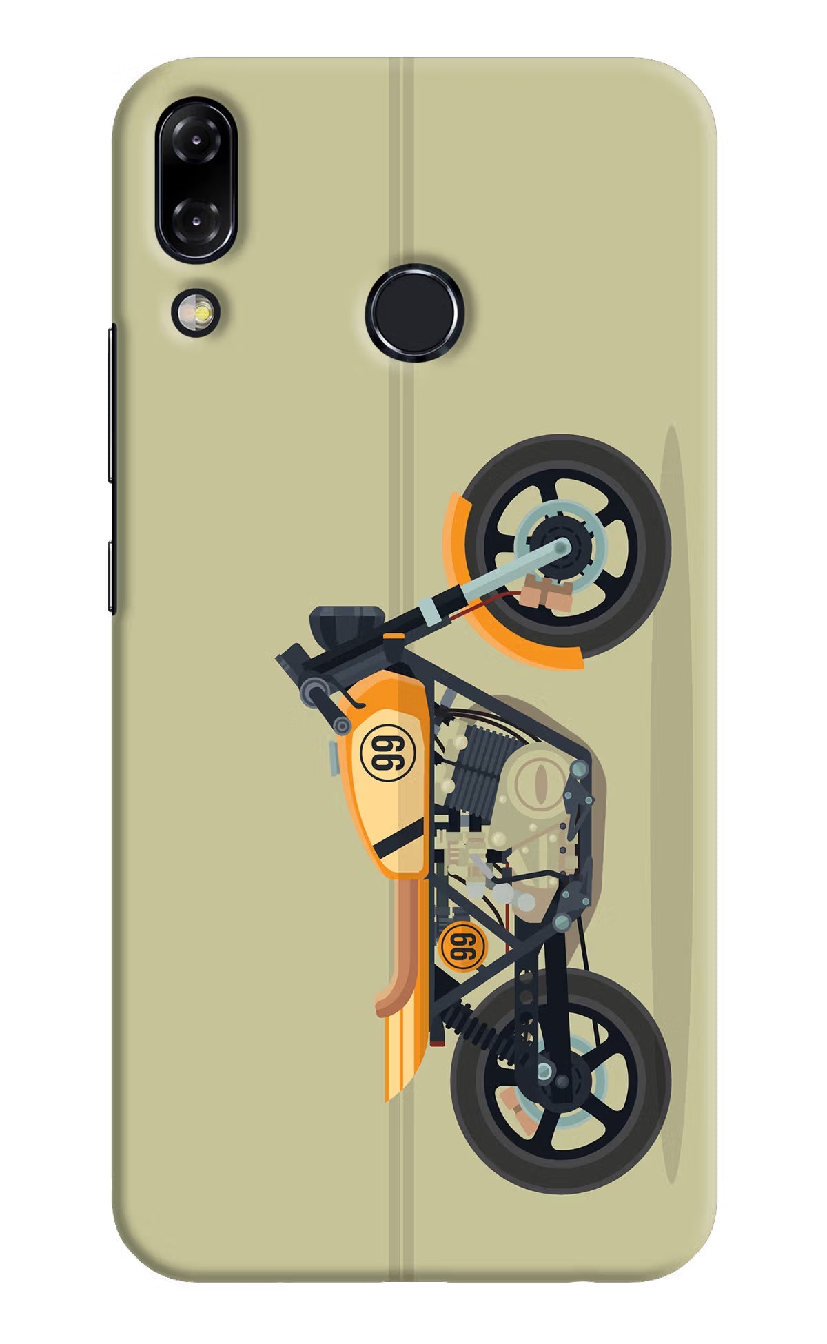 Vertical Speedster Asus Zenfone 5Z Hard Case Back Cover by Casekaro