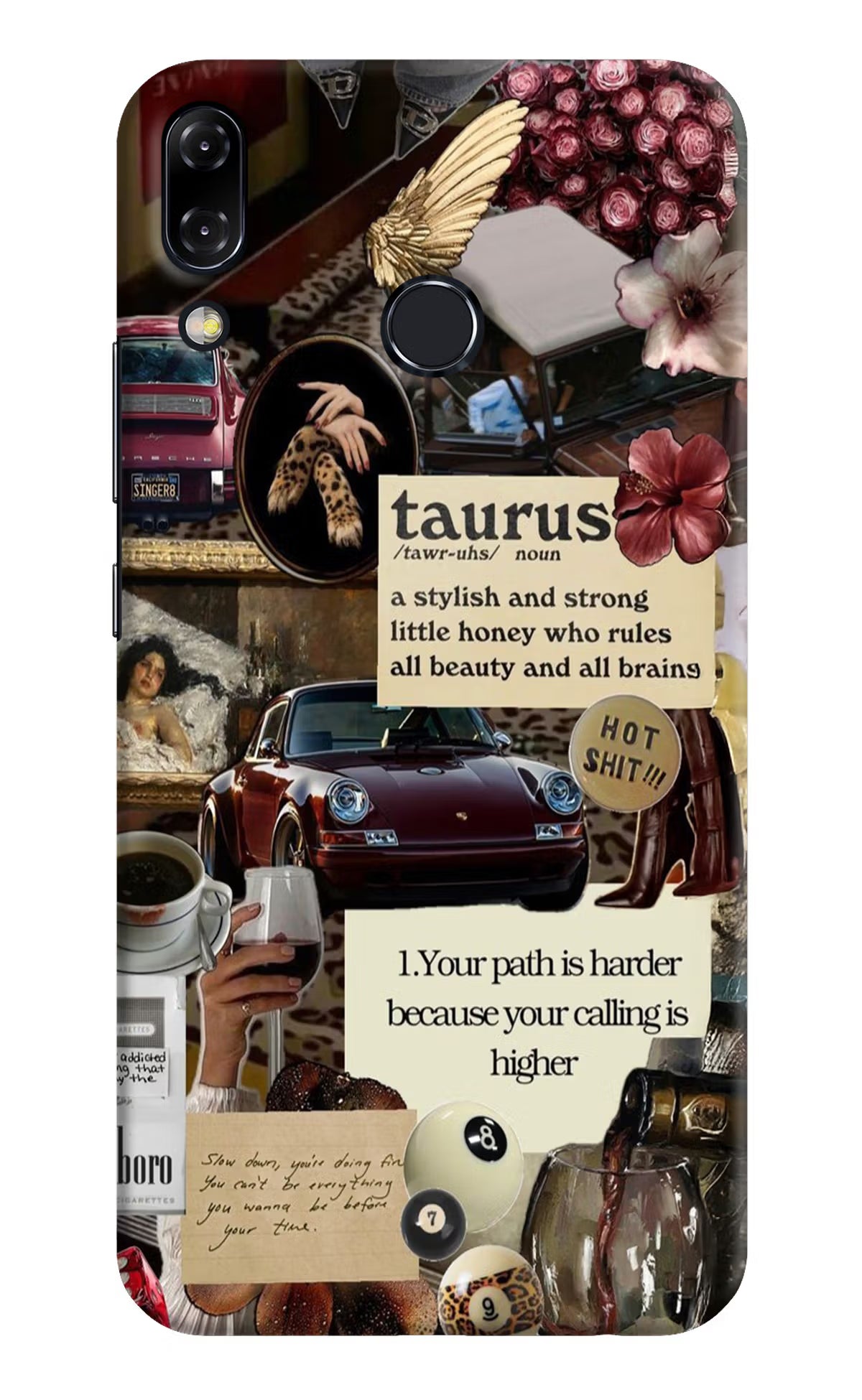 Taurus Zodiac Asus Zenfone 5Z Hard Case Back Cover by Casekaro