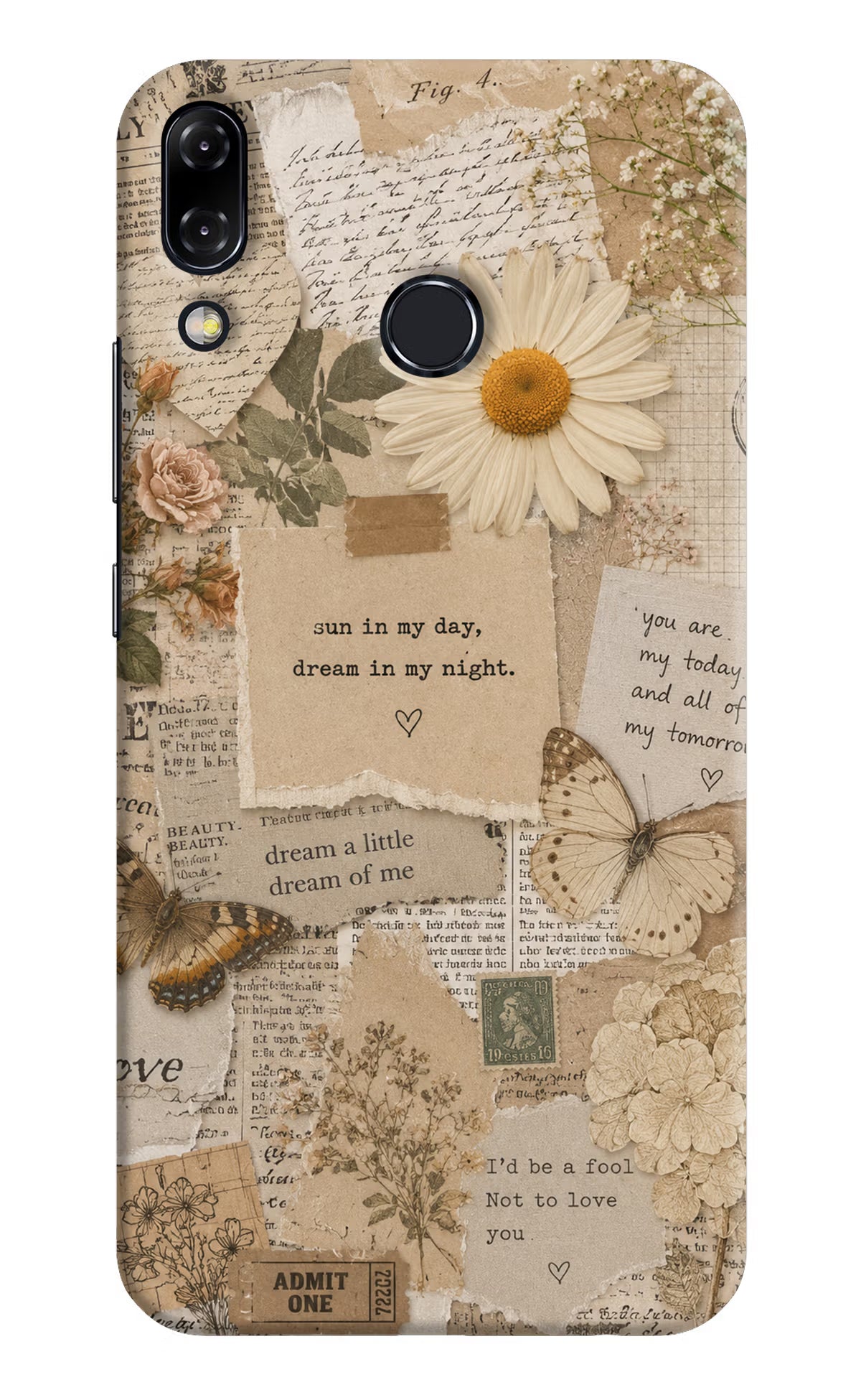 Vintage case Asus Zenfone 5Z Hard Case Back Cover by Casekaro