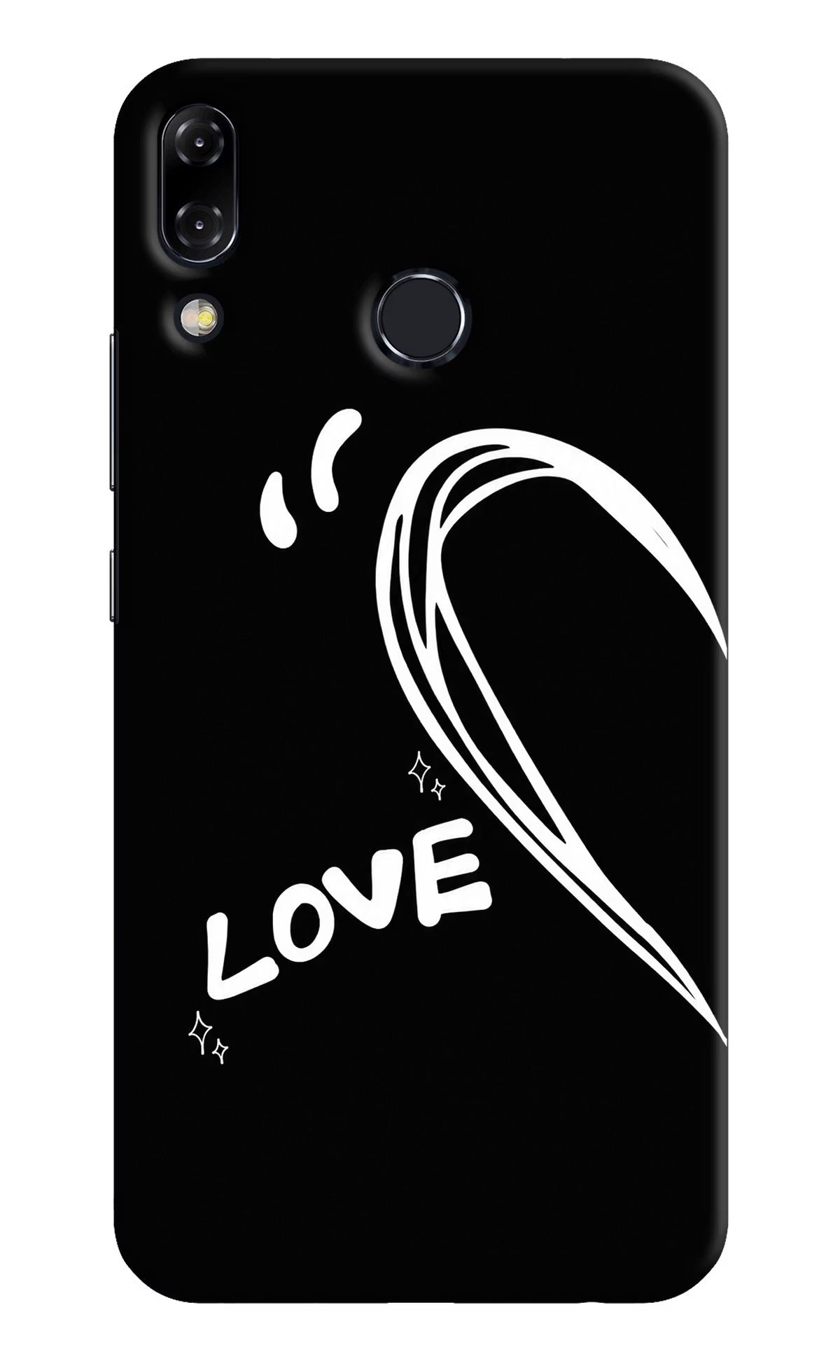 Love Line Asus Zenfone 5Z Hard Case Back Cover by Casekaro