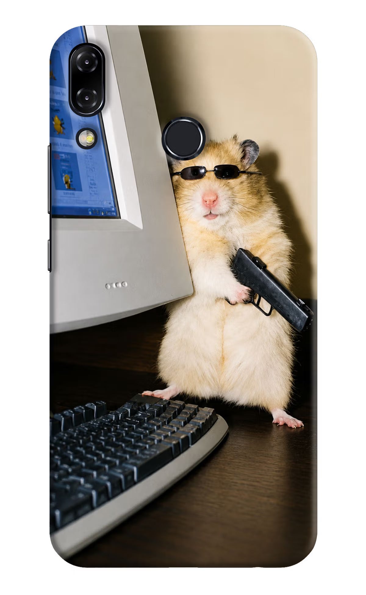 Hacker Hamster Asus Zenfone 5Z Hard Case Back Cover by Casekaro