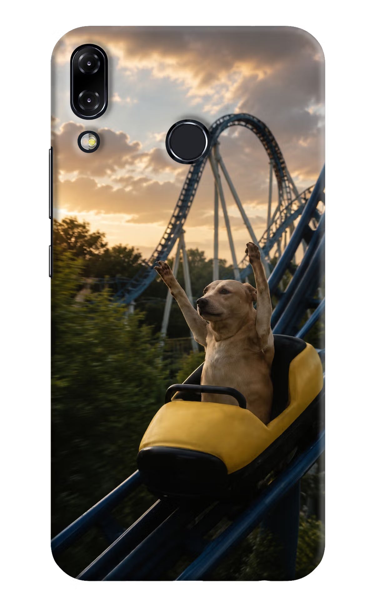 Rollercoaster Dog Asus Zenfone 5Z Hard Case Back Cover by Casekaro