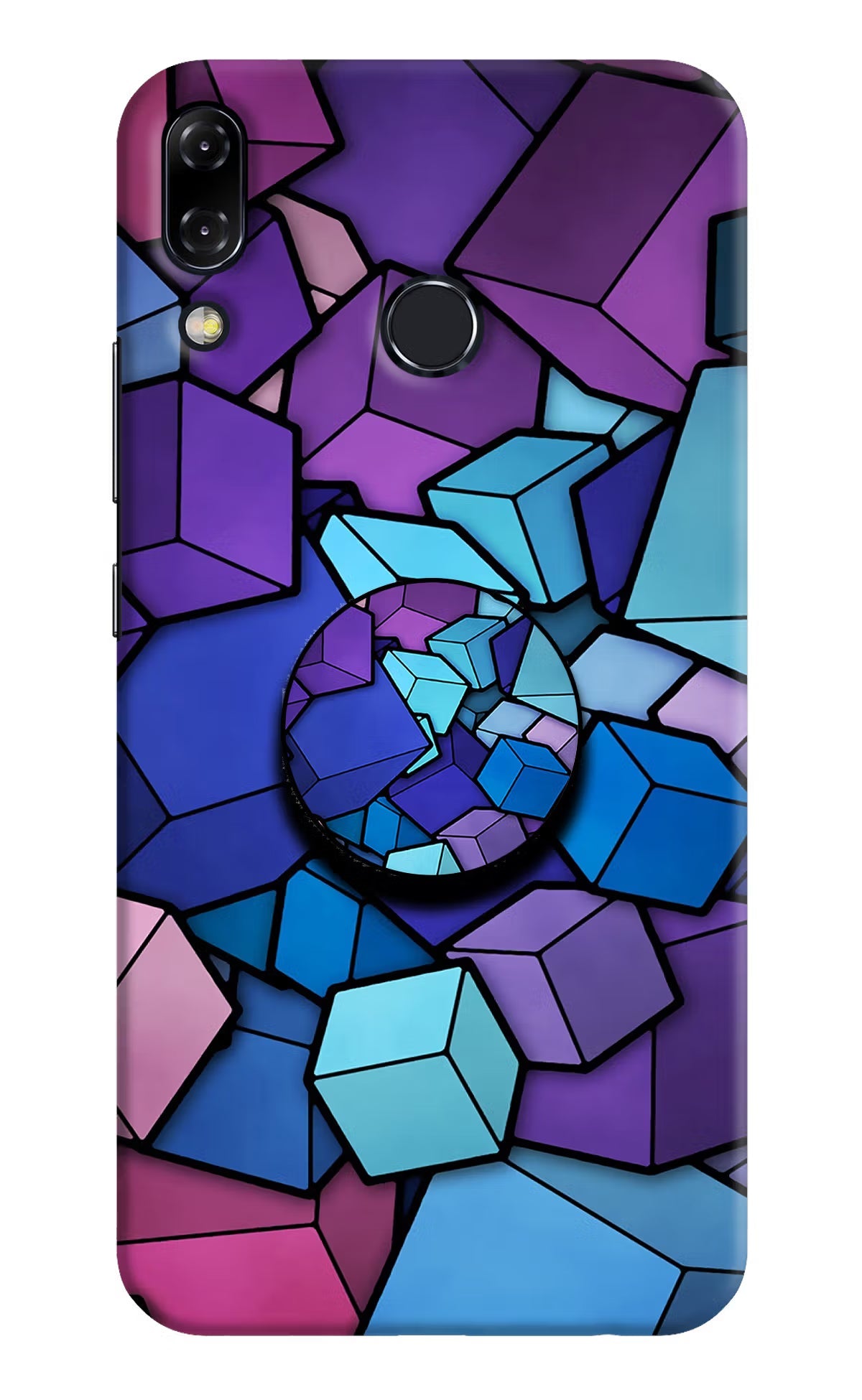 Cubic Abstract Asus Zenfone 5Z Pop Case by Casekaro