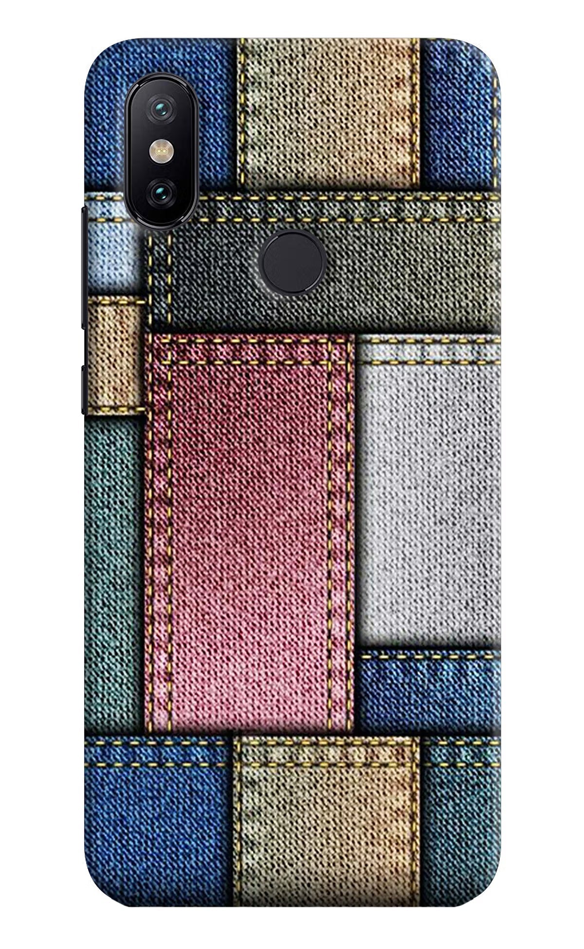 Multicolor Jeans Mi A2 Hard Case Back Cover by Casekaro
