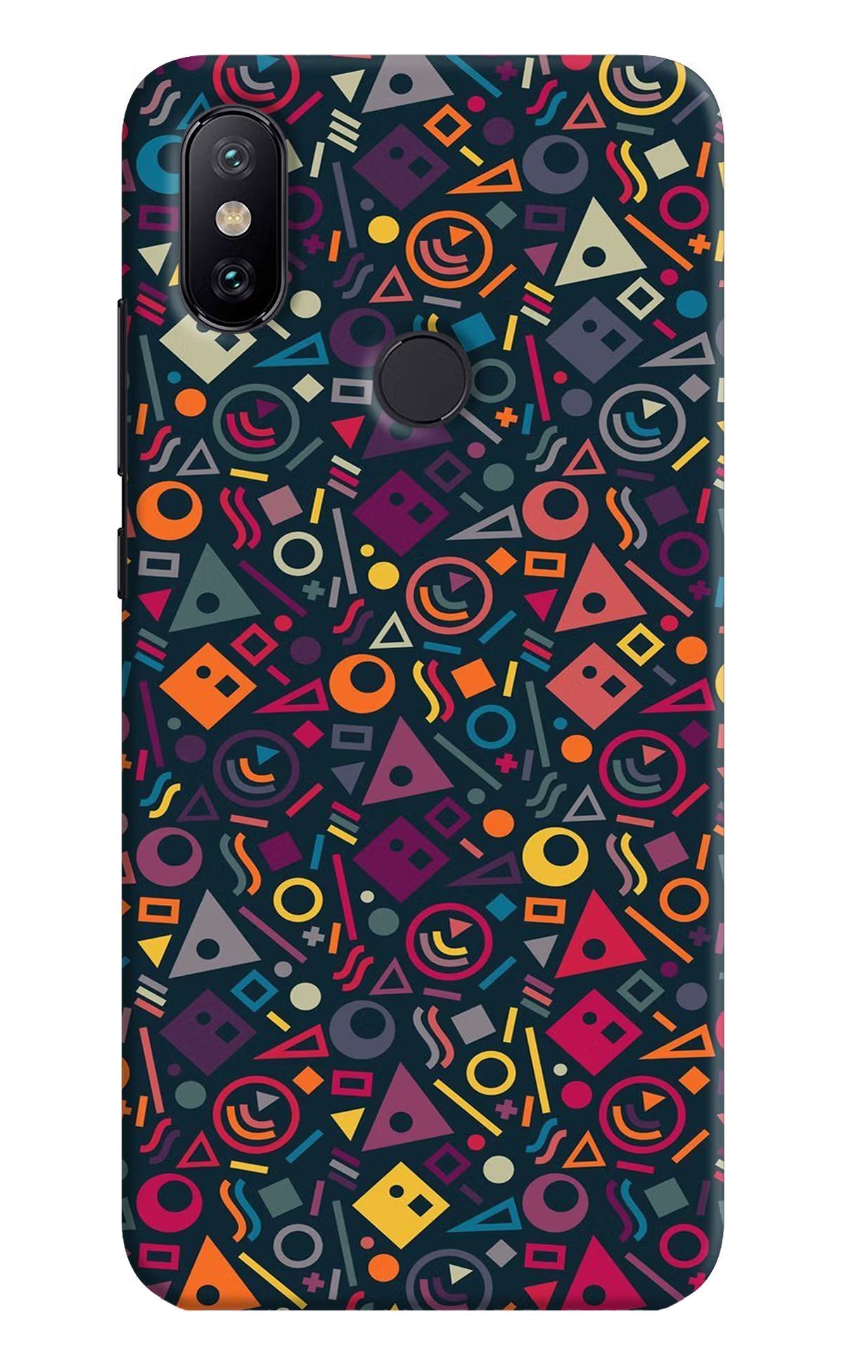 Geometric Abstract Mi A2 Hard Case Back Cover by Casekaro