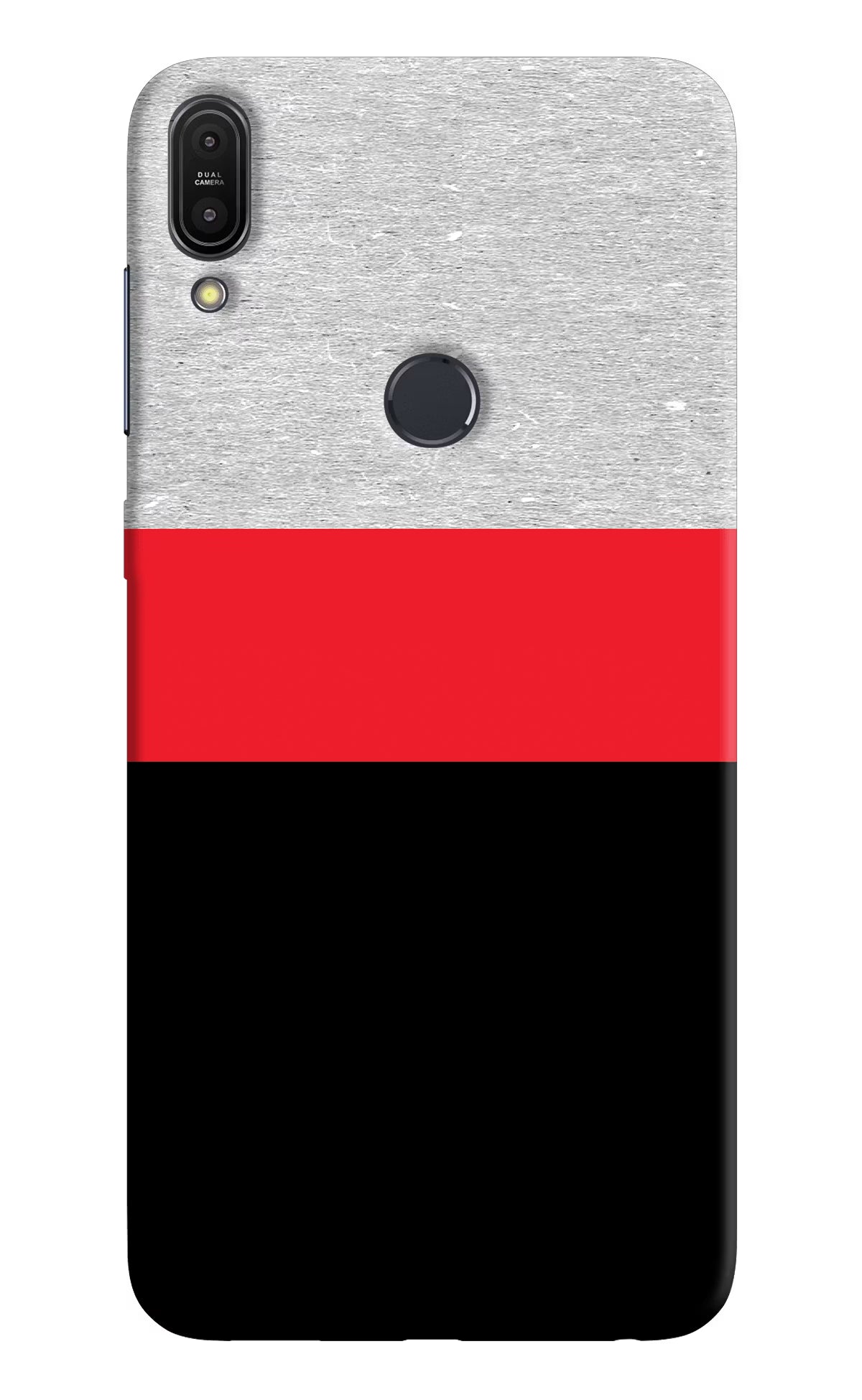 Tri Color Pattern Asus Zenfone Max Pro M1 Hard Case Back Cover by Casekaro