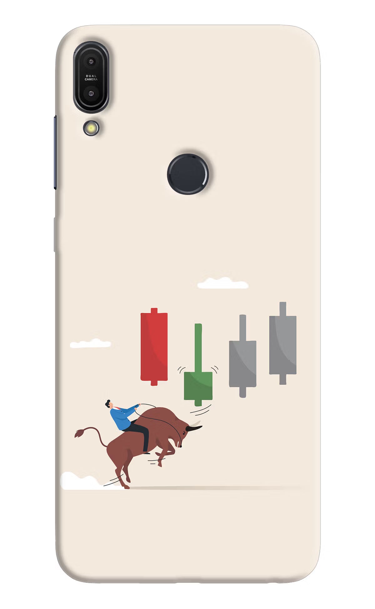 Bull Trading Momentum Asus Zenfone Max Pro M1 Hard Case Back Cover by Casekaro