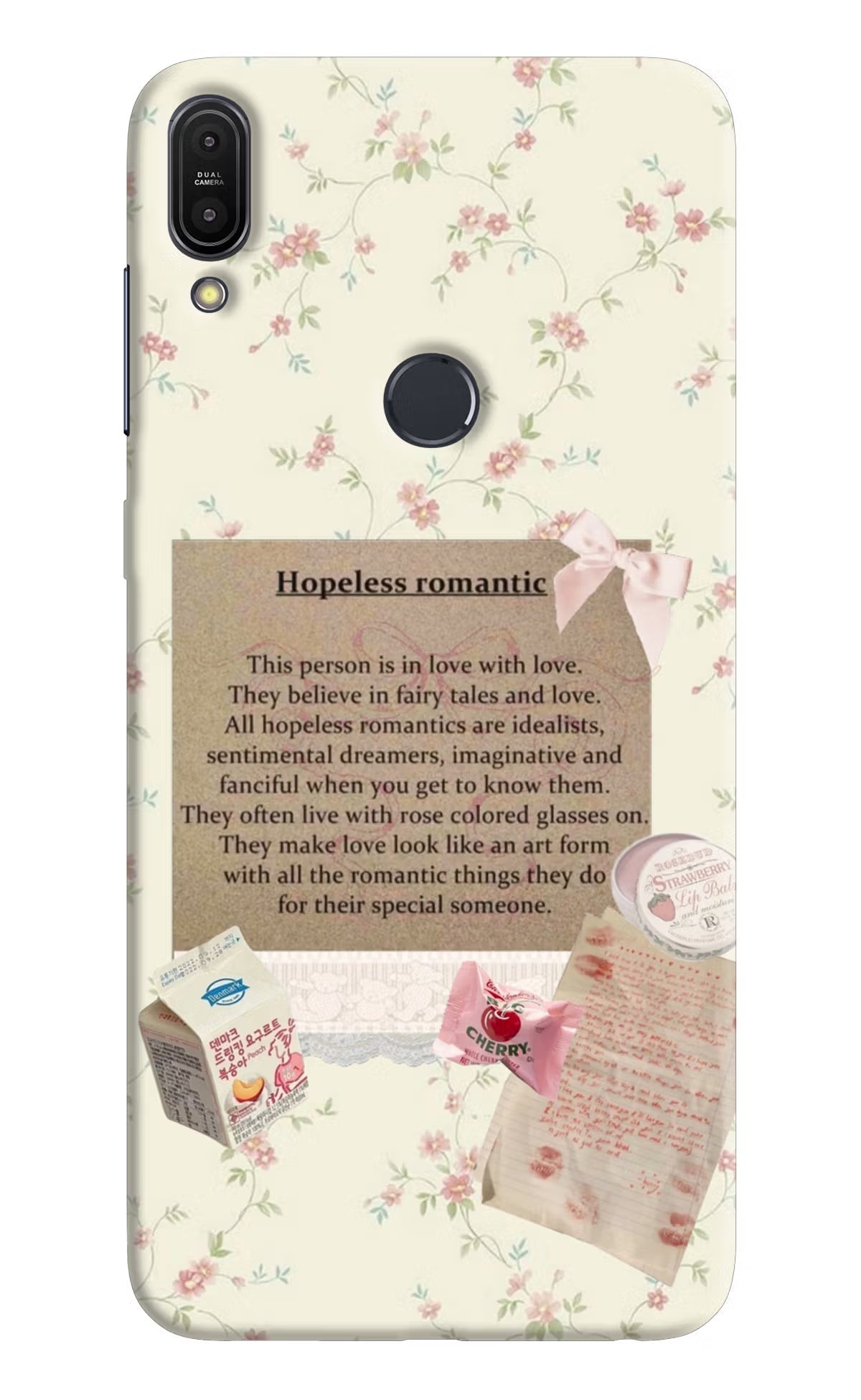 Hopeless Romantic Asus Zenfone Max Pro M1 Hard Case Back Cover by Casekaro