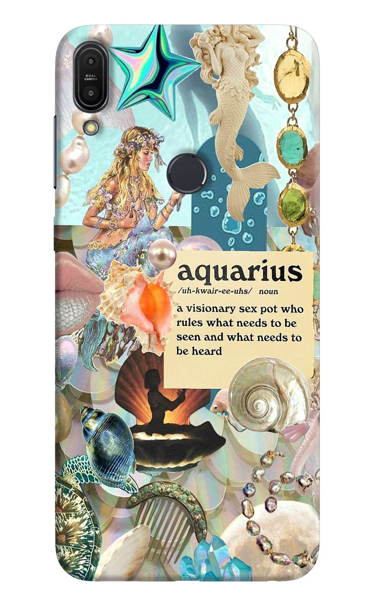 Aquarius Zodiac Asus Zenfone Max Pro M1 Hard Case Back Cover by Casekaro