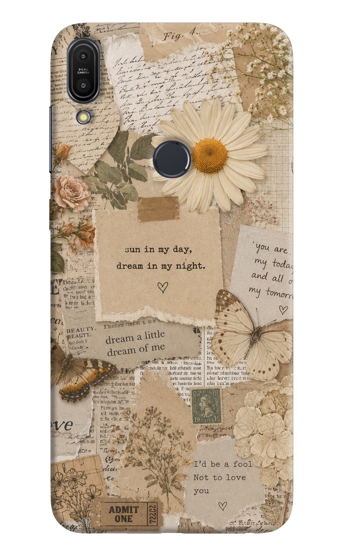 Vintage case Asus Zenfone Max Pro M1 Hard Case Back Cover by Casekaro