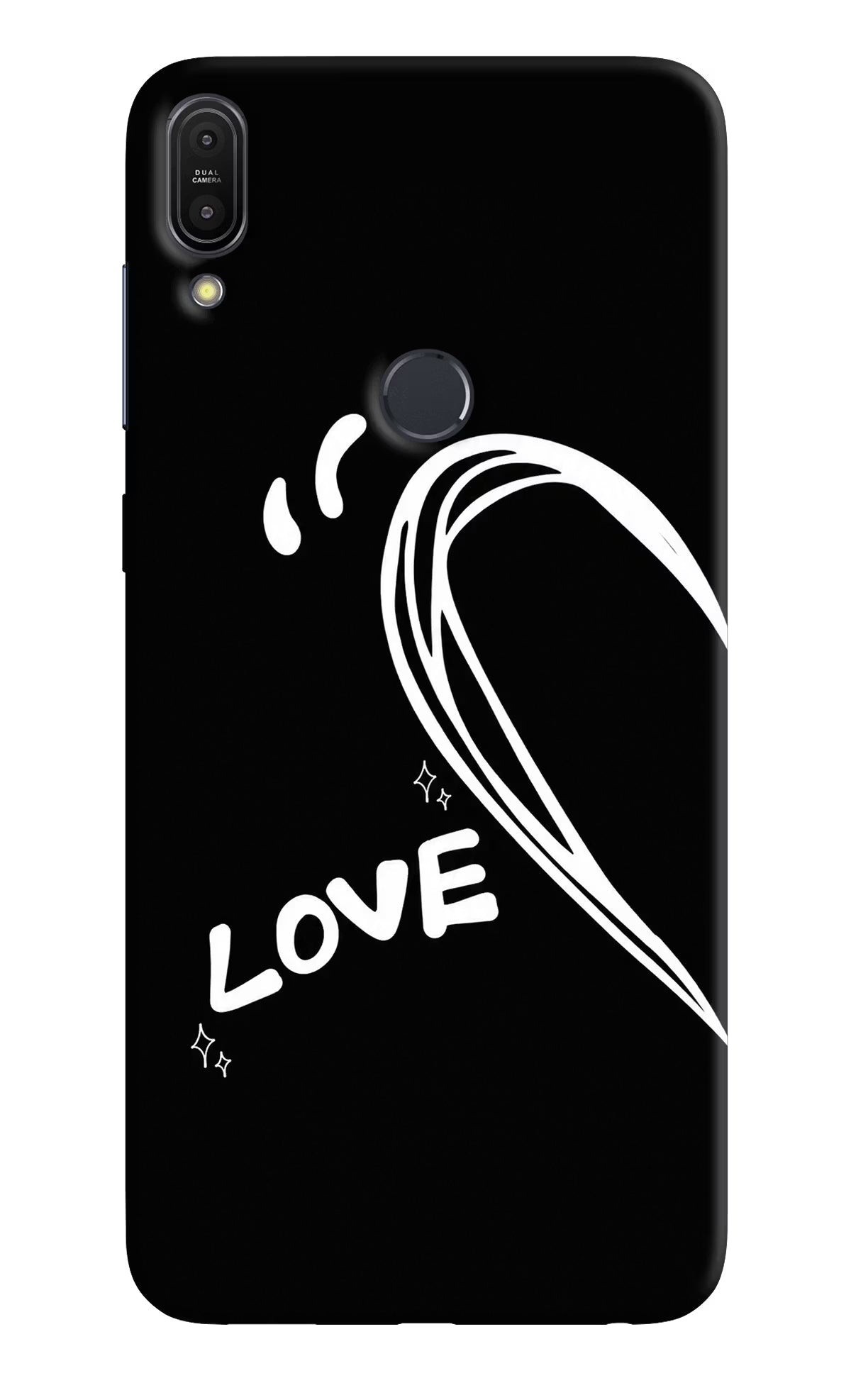 Love Line Asus Zenfone Max Pro M1 Hard Case Back Cover by Casekaro