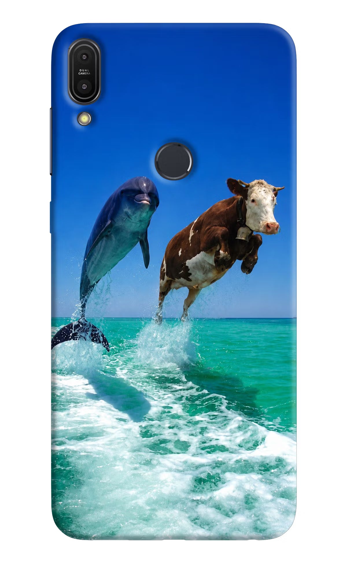 Dolphin vs Cow Asus Zenfone Max Pro M1 Hard Case Back Cover by Casekaro