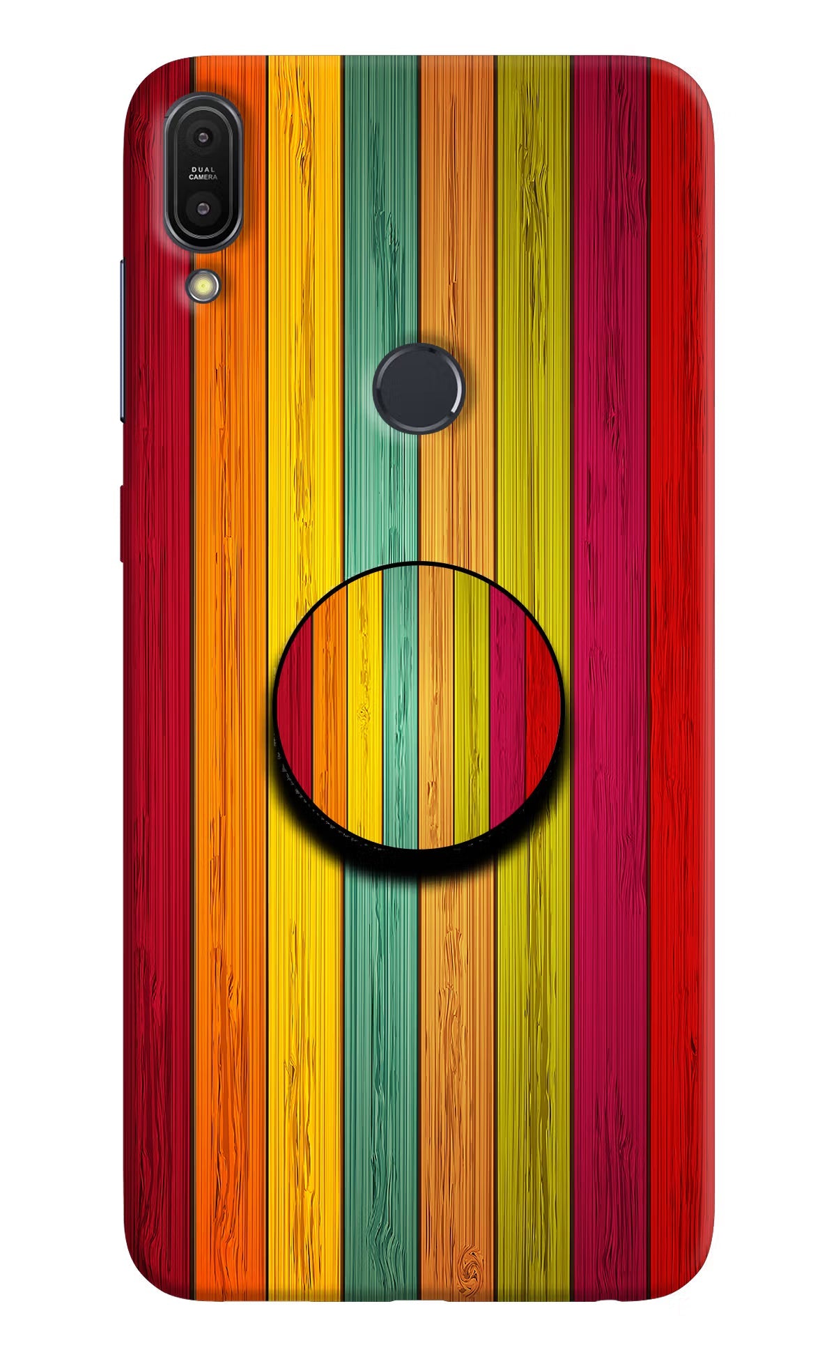 Multicolor Wooden Asus Zenfone Max Pro M1 Pop Case by Casekaro