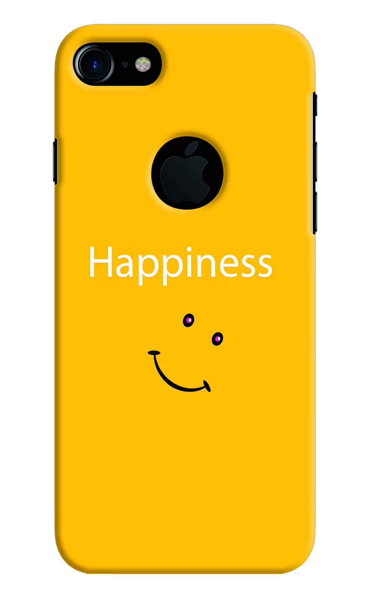 Happiness With Smiley iPhone 7 Logocut Hard Case Back Cover by Casekaro