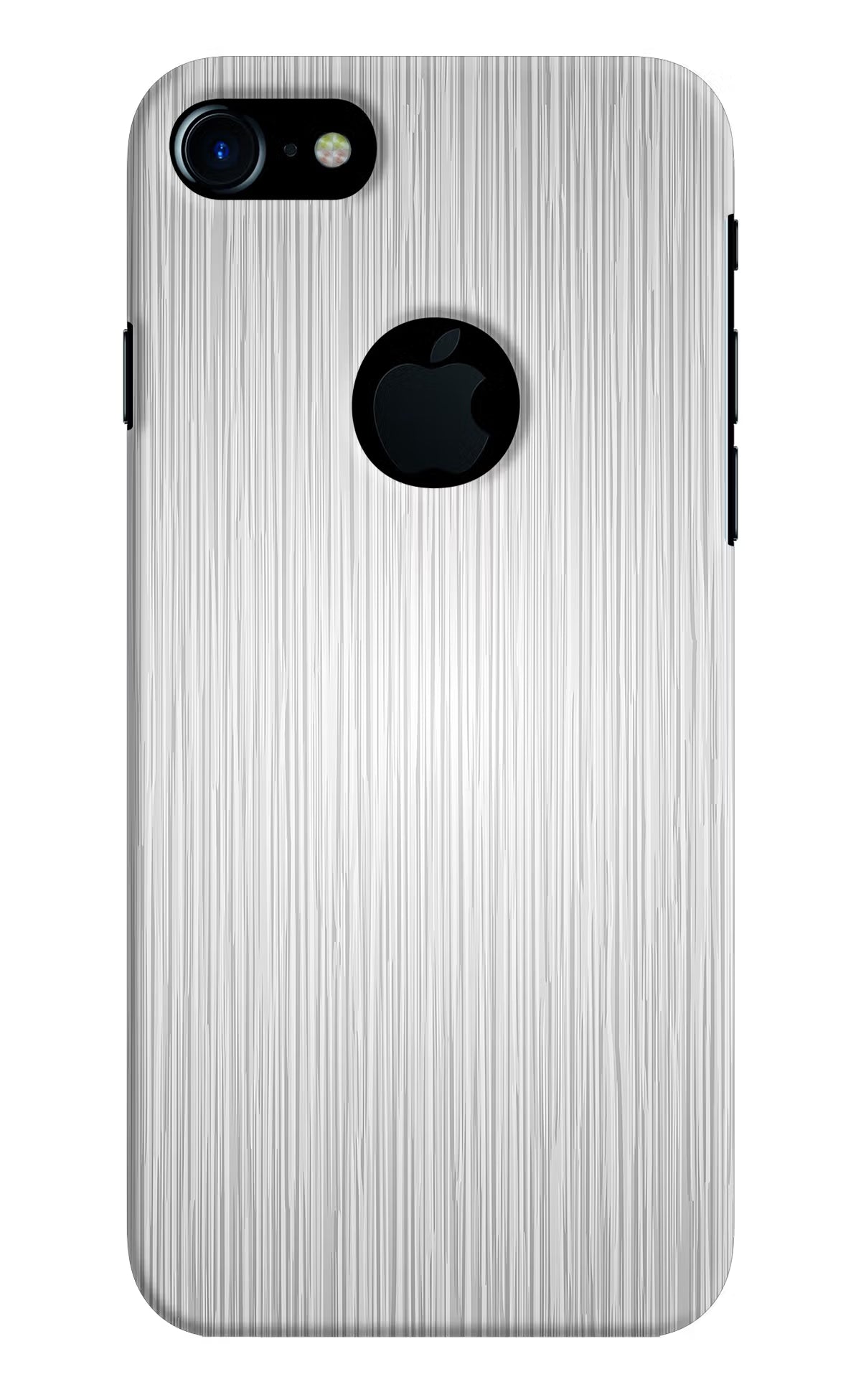 Wooden Grey Texture iPhone 7 Logocut Hard Case Back Cover by Casekaro