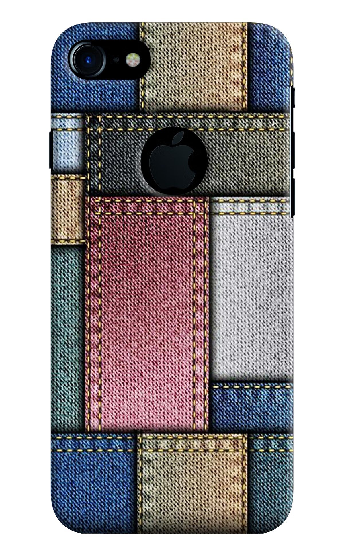 Multicolor Jeans iPhone 7 Logocut Hard Case Back Cover by Casekaro