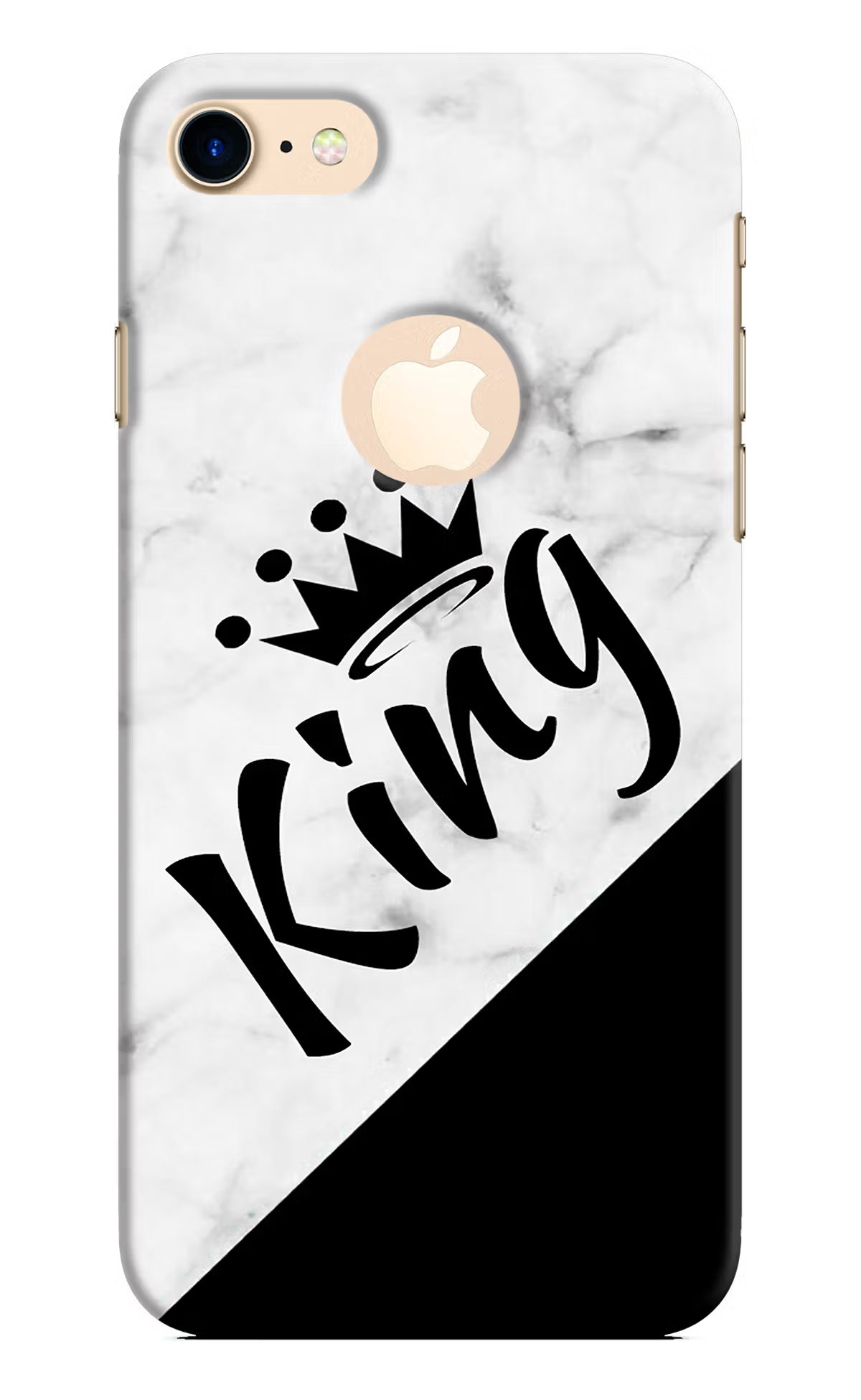 King iPhone 8 Logocut Hard Case Back Cover by Casekaro