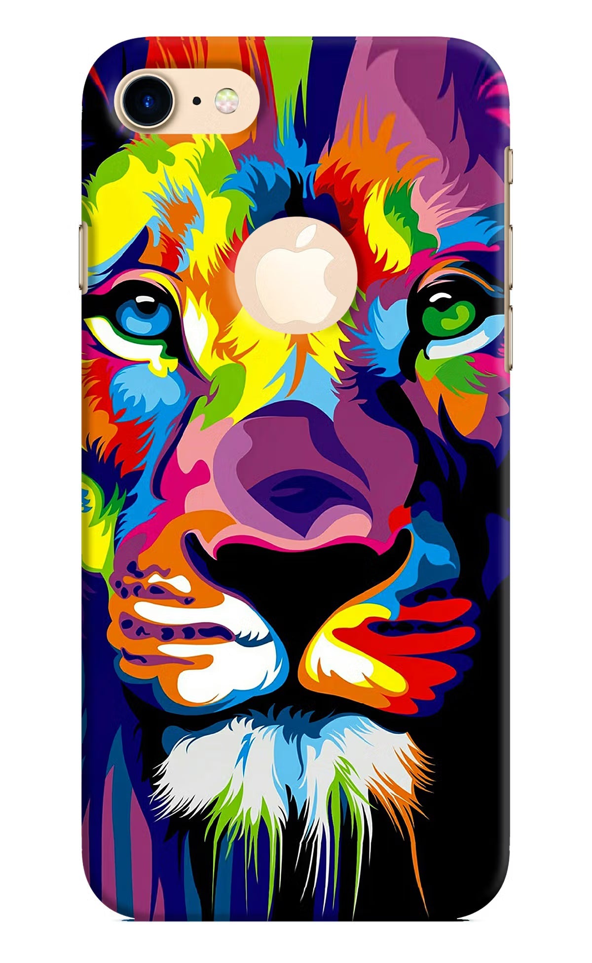 Lion iPhone 8 Logocut Hard Case Back Cover by Casekaro