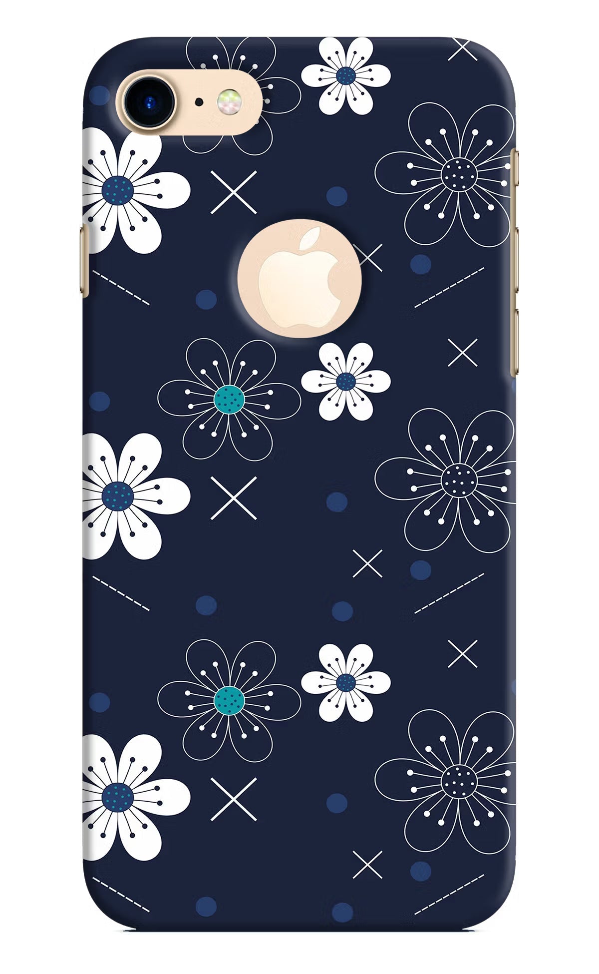 Flowers iPhone 8 Logocut Hard Case Back Cover by Casekaro