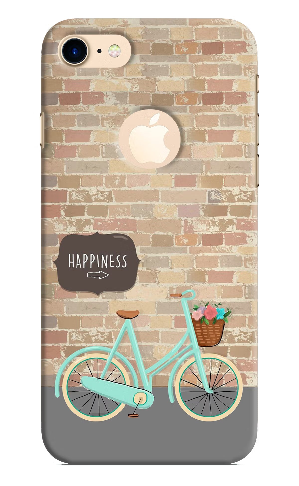 Happiness Artwork iPhone 8 Logocut Hard Case Back Cover by Casekaro