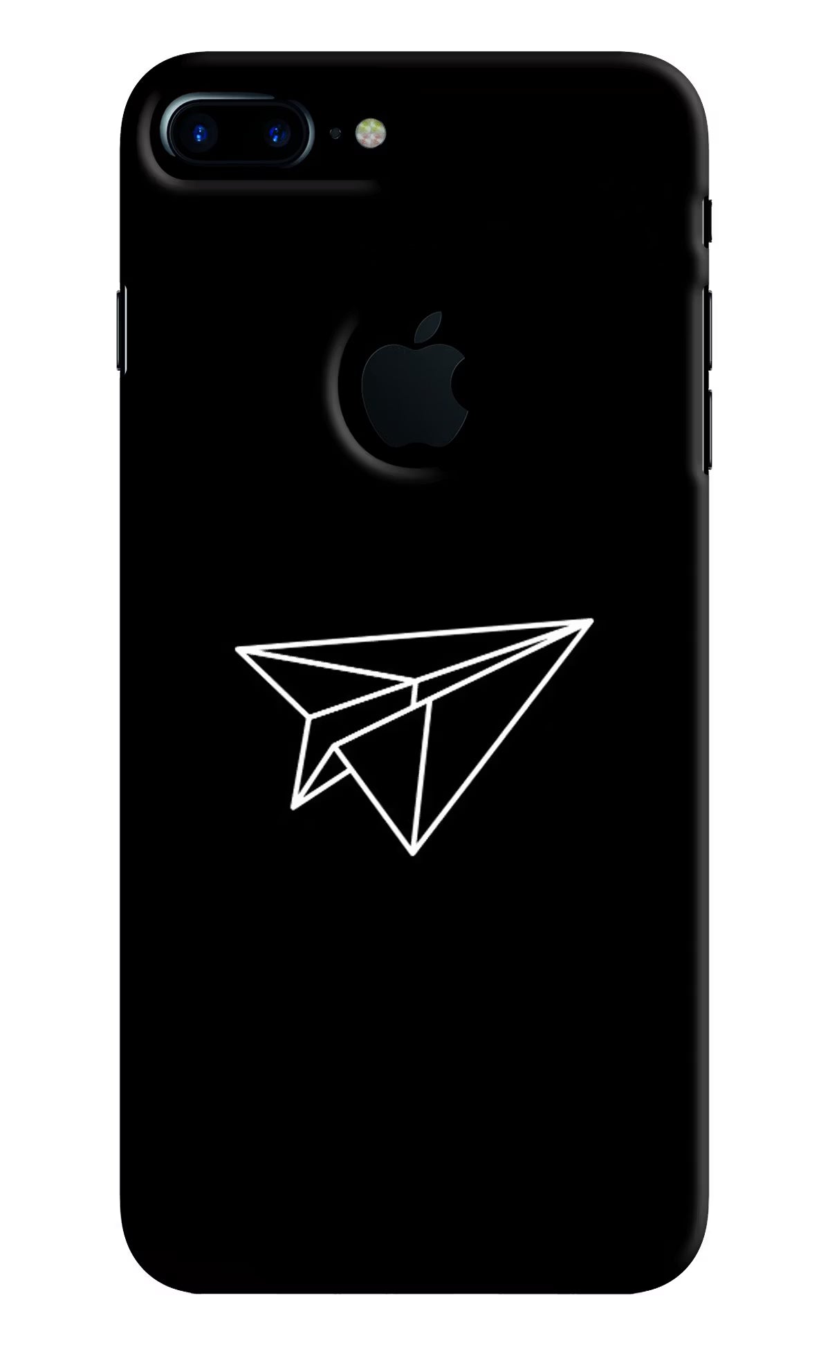 Paper Plane White iPhone 7 Plus Logocut Hard Case Back Cover by Casekaro