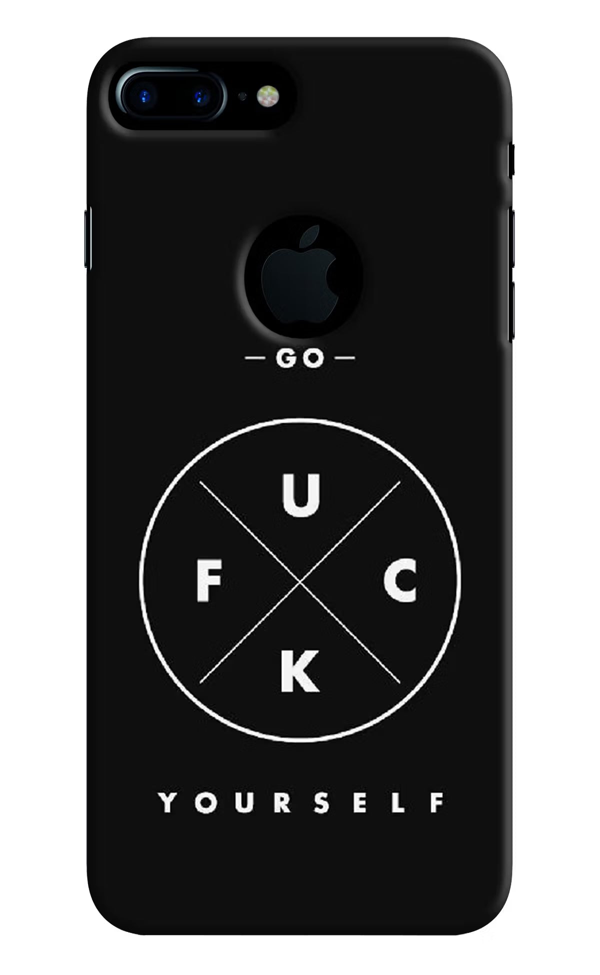 Go Fuck Yourself iPhone 7 Plus Logocut Hard Case Back Cover by Casekaro