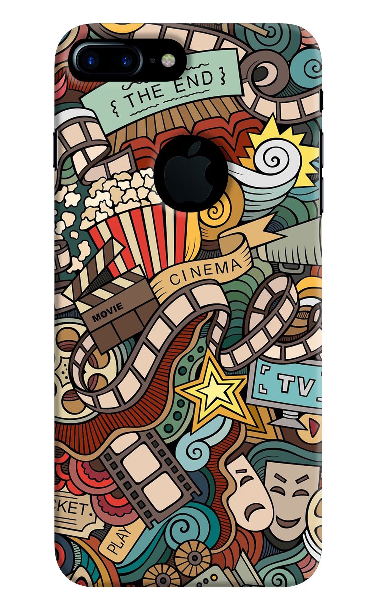 Cinema Abstract iPhone 7 Plus Logocut Hard Case Back Cover by Casekaro