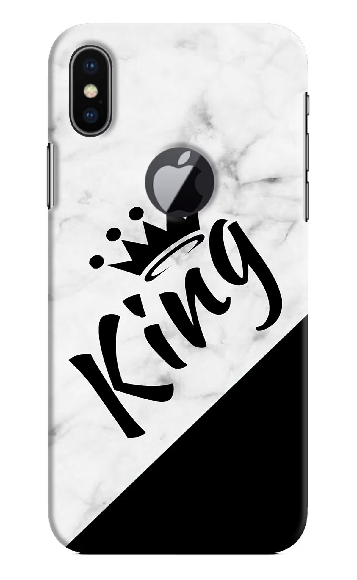 King iPhone X Logocut Hard Case Back Cover by Casekaro