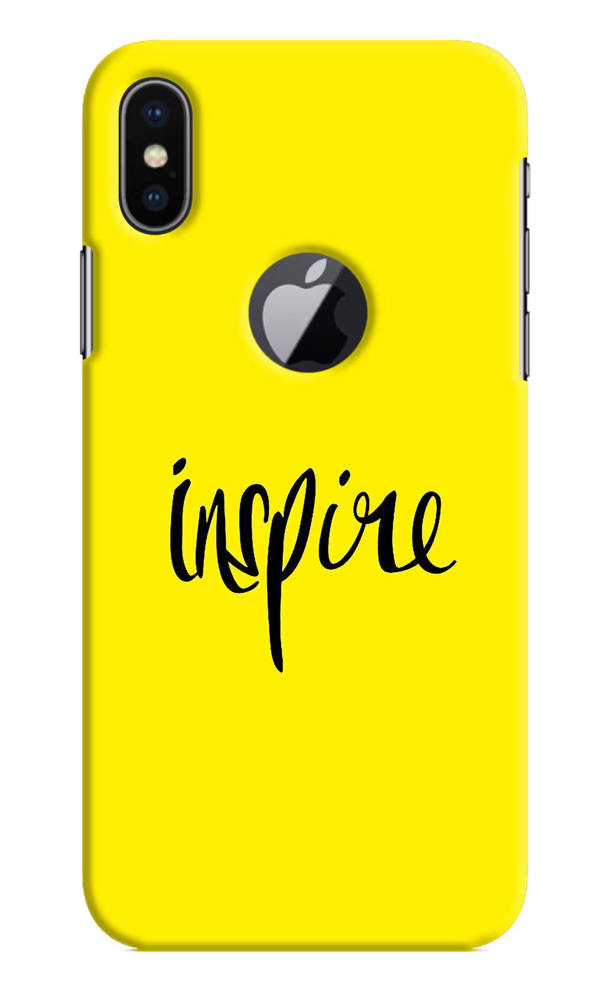 Inspire iPhone X Logocut Hard Case Back Cover by Casekaro