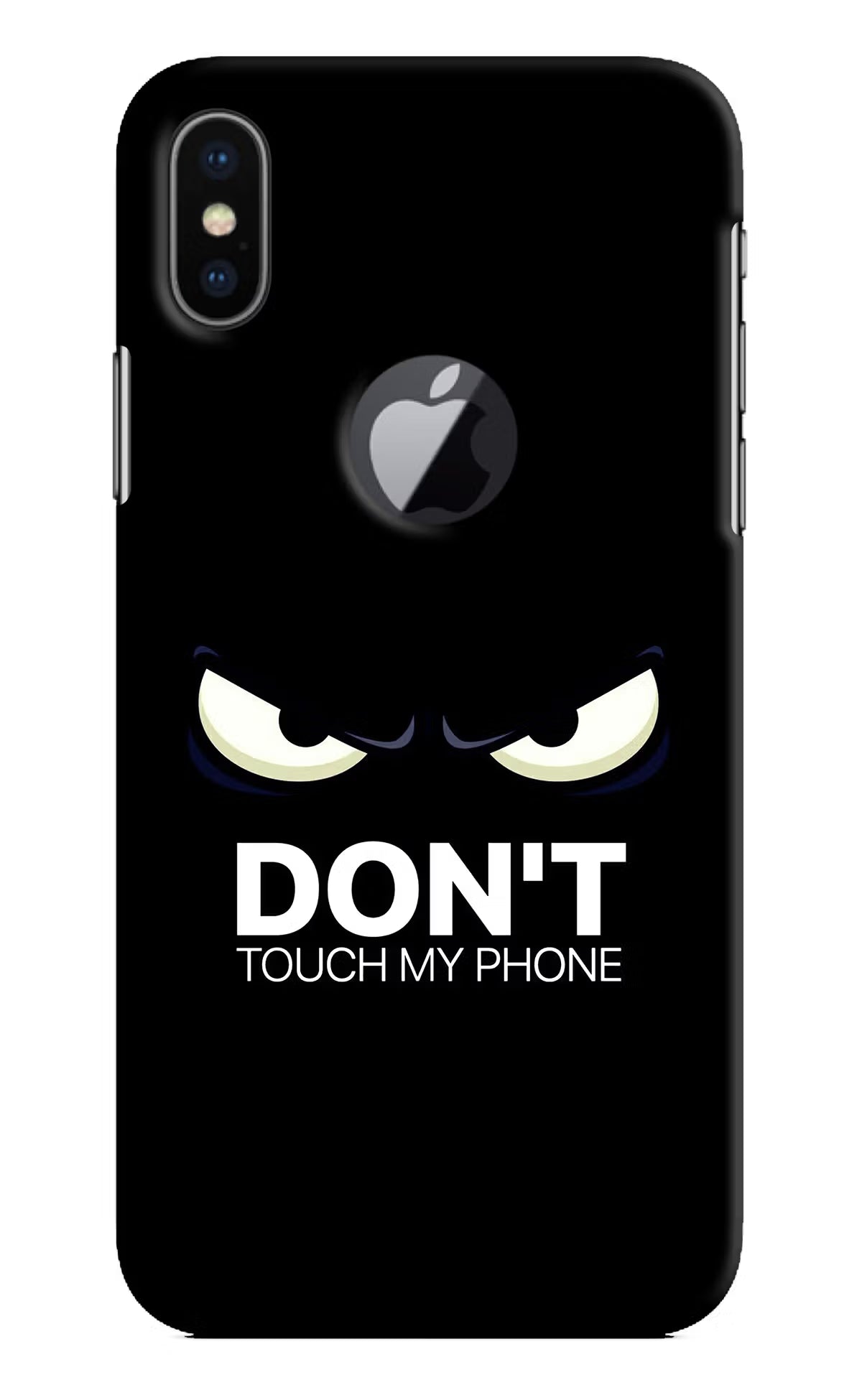 Don'T Touch My Phone iPhone X Logocut Hard Case Back Cover by Casekaro