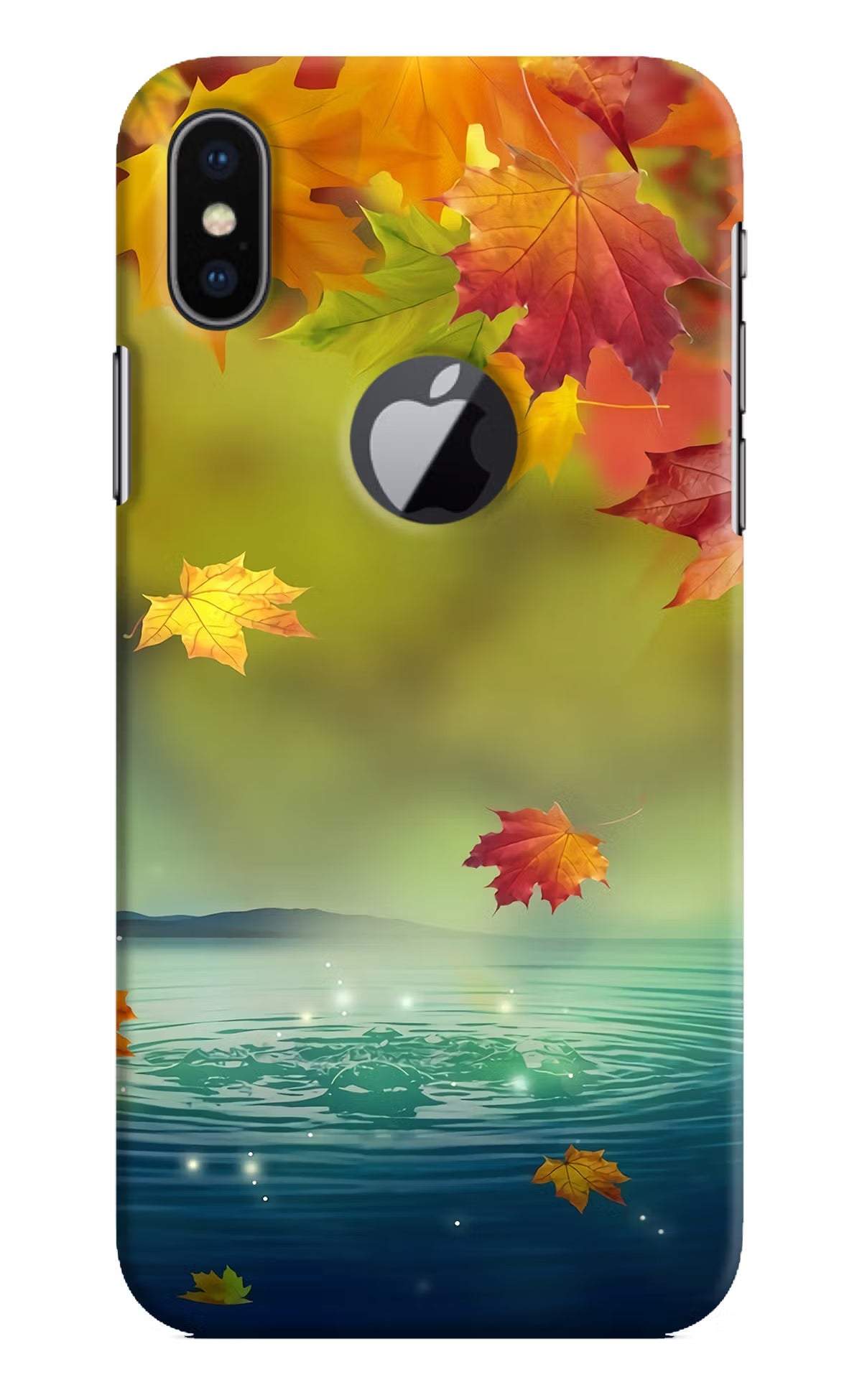 Flowers iPhone X Logocut Hard Case Back Cover by Casekaro