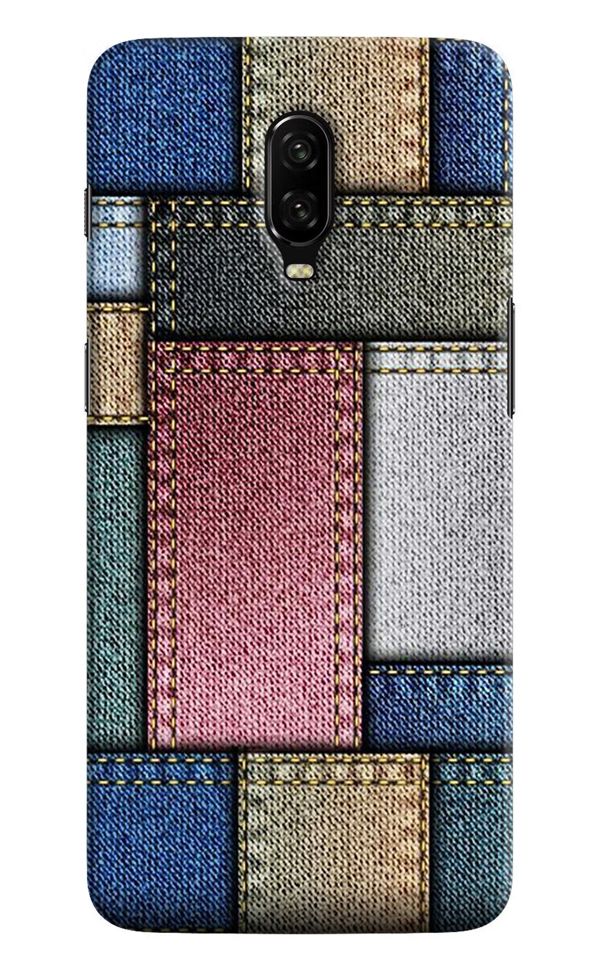 Multicolor Jeans Oneplus 6T Hard Case Back Cover by Casekaro