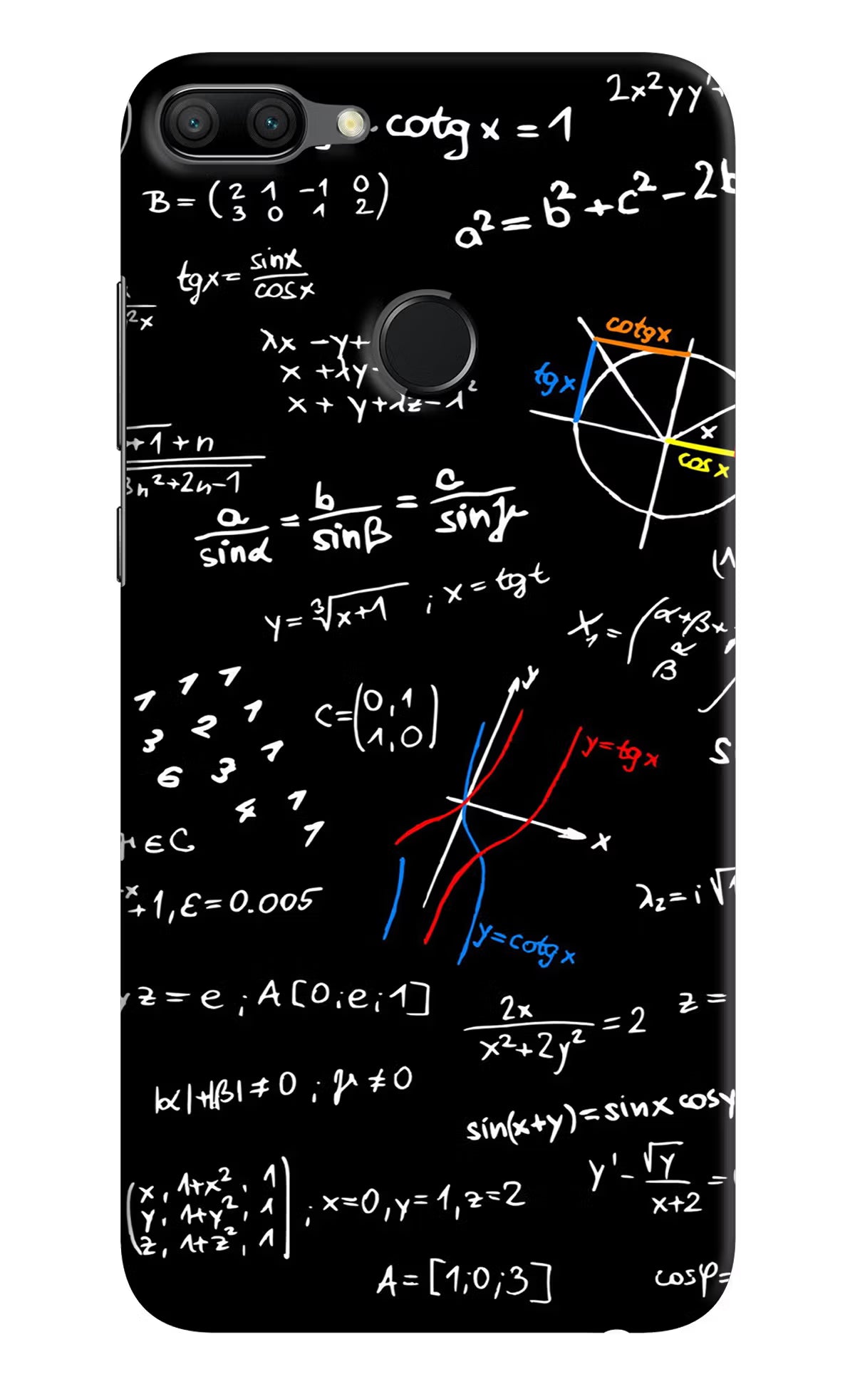 Mathematics Formula Honor 9N Hard Case Back Cover by Casekaro