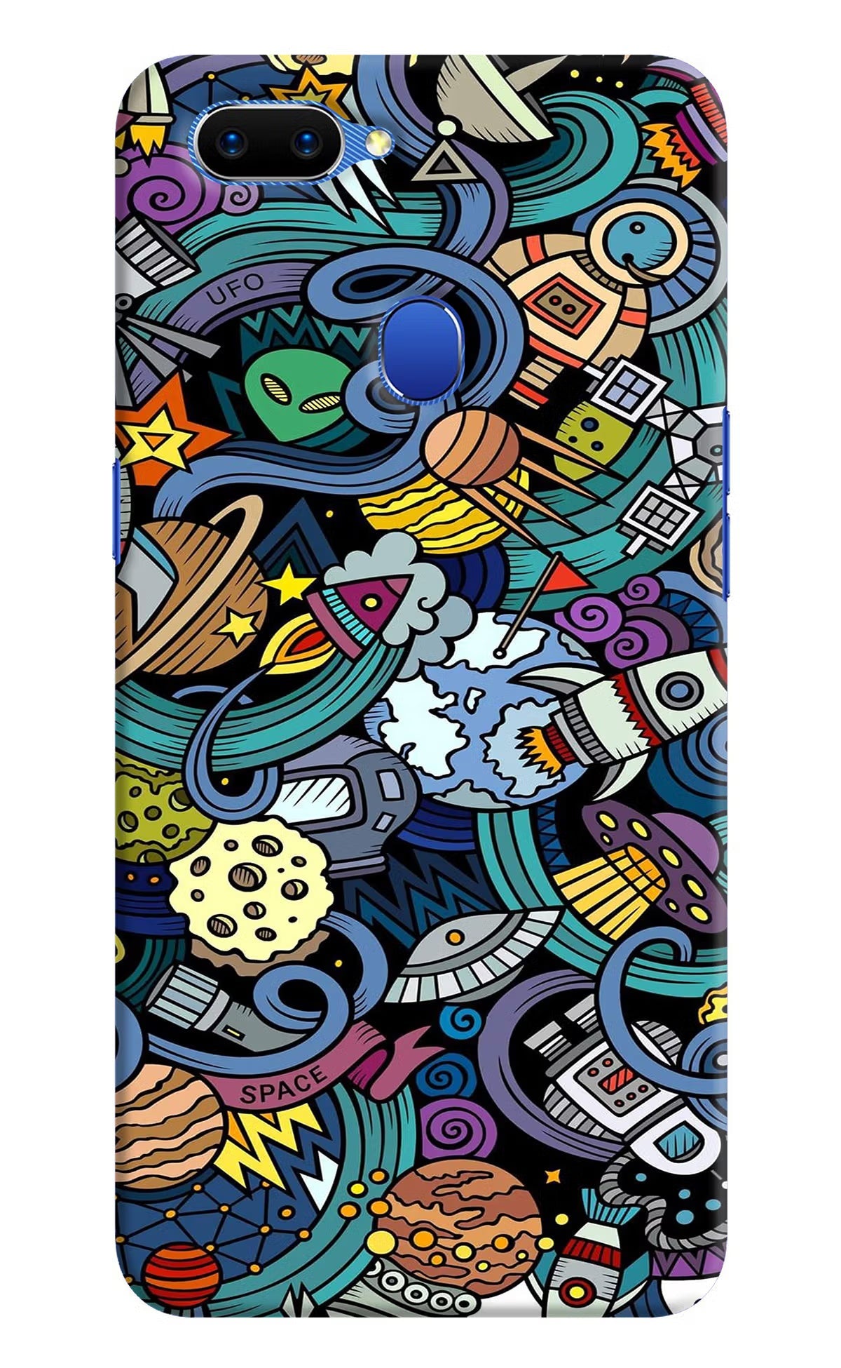 Space Abstract Oppo A5 Hard Case Back Cover by Casekaro