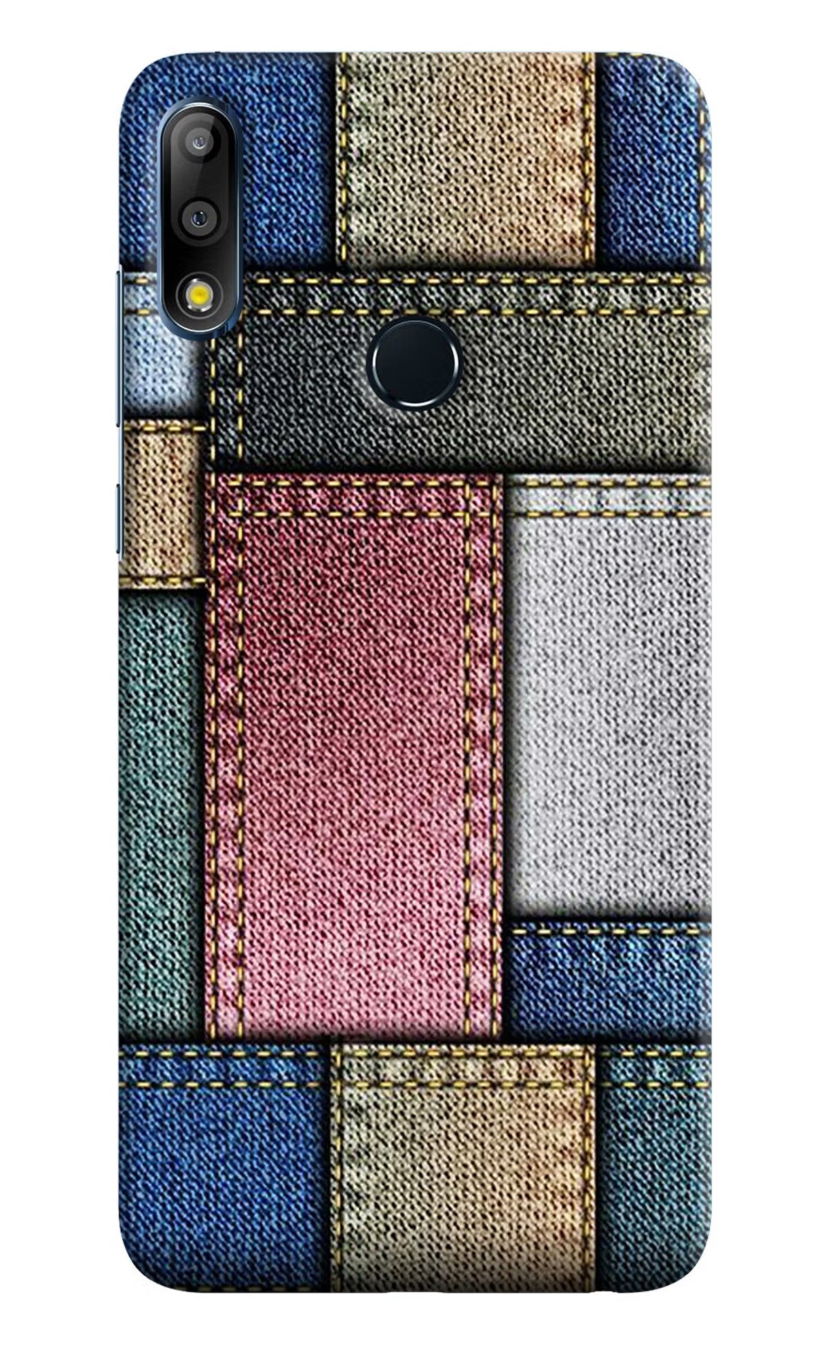 Multicolor Jeans Asus Zenfone Max Pro M2 Hard Case Back Cover by Casekaro