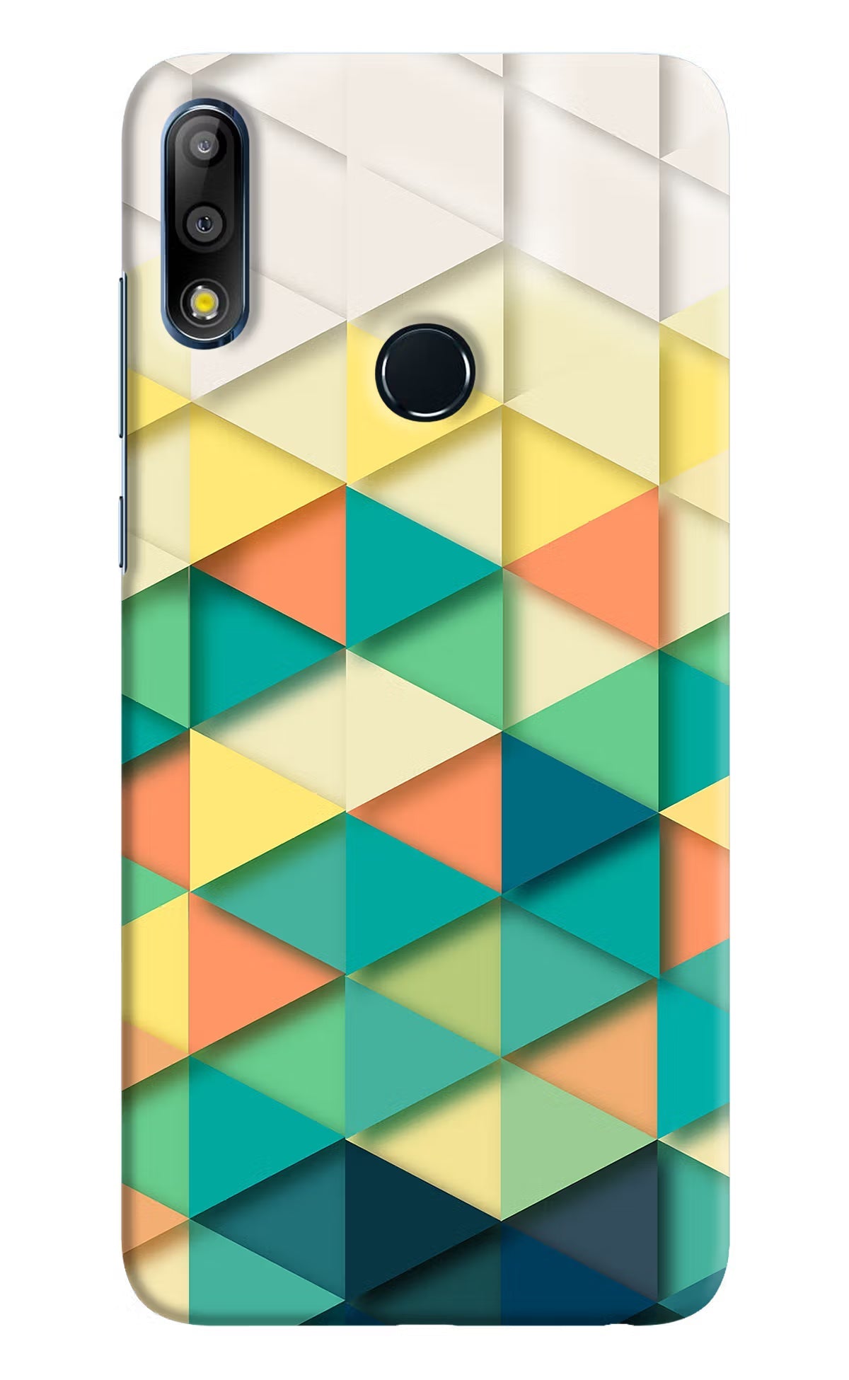 Asus Zenfone Max Pro M2 Vibrant Geometric Prism Hard Case Back Cover by Casekaro