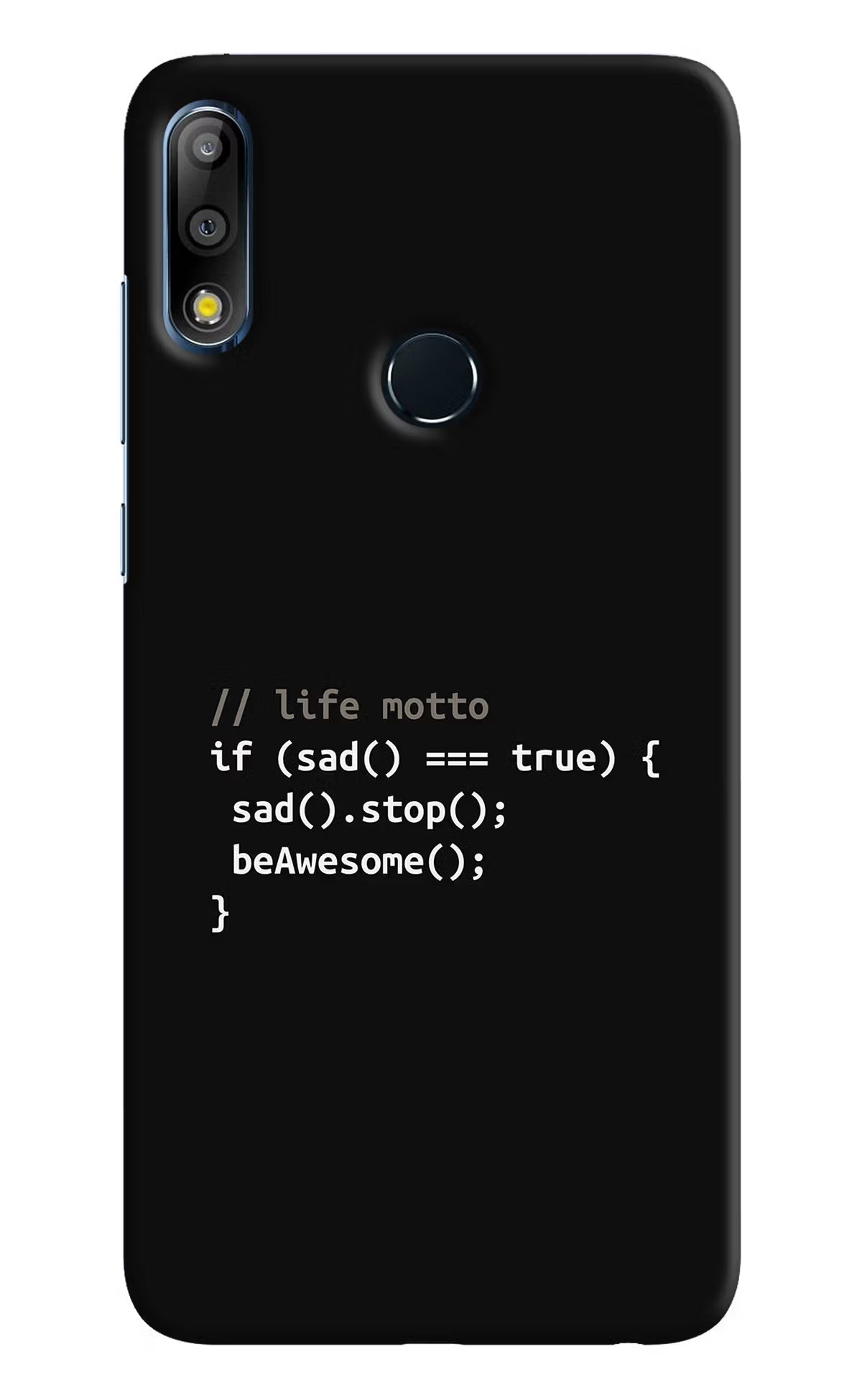 Life Motto Code Asus Zenfone Max Pro M2 Hard Case Back Cover by Casekaro