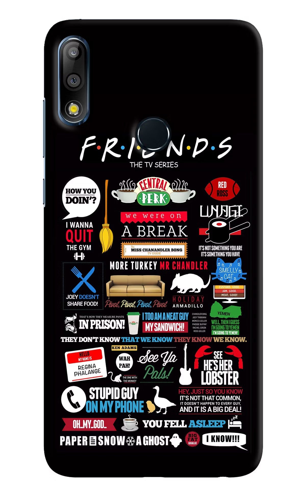 FRIENDS Asus Zenfone Max Pro M2 Hard Case Back Cover by Casekaro