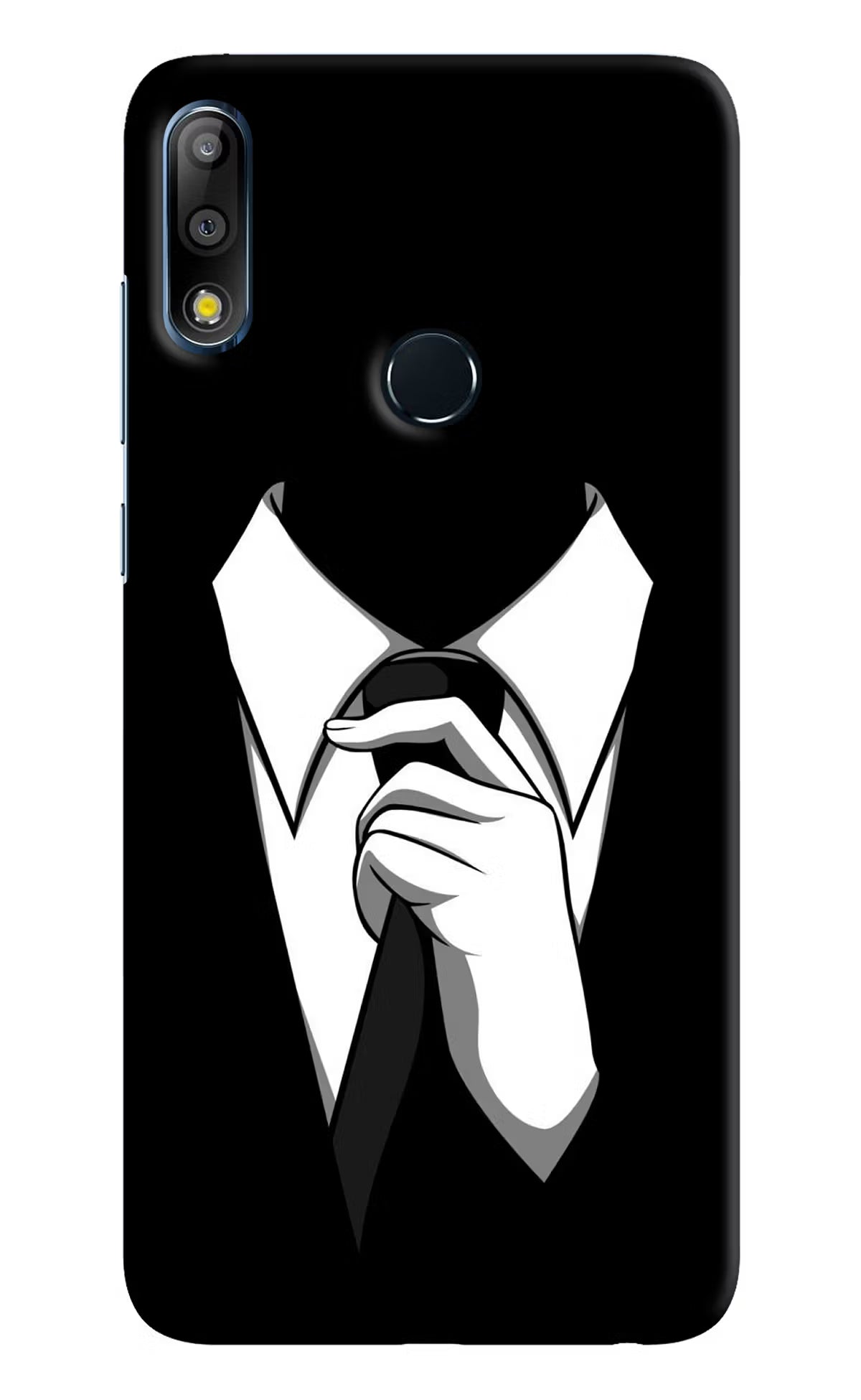 Black Tie Asus Zenfone Max Pro M2 Hard Case Back Cover by Casekaro