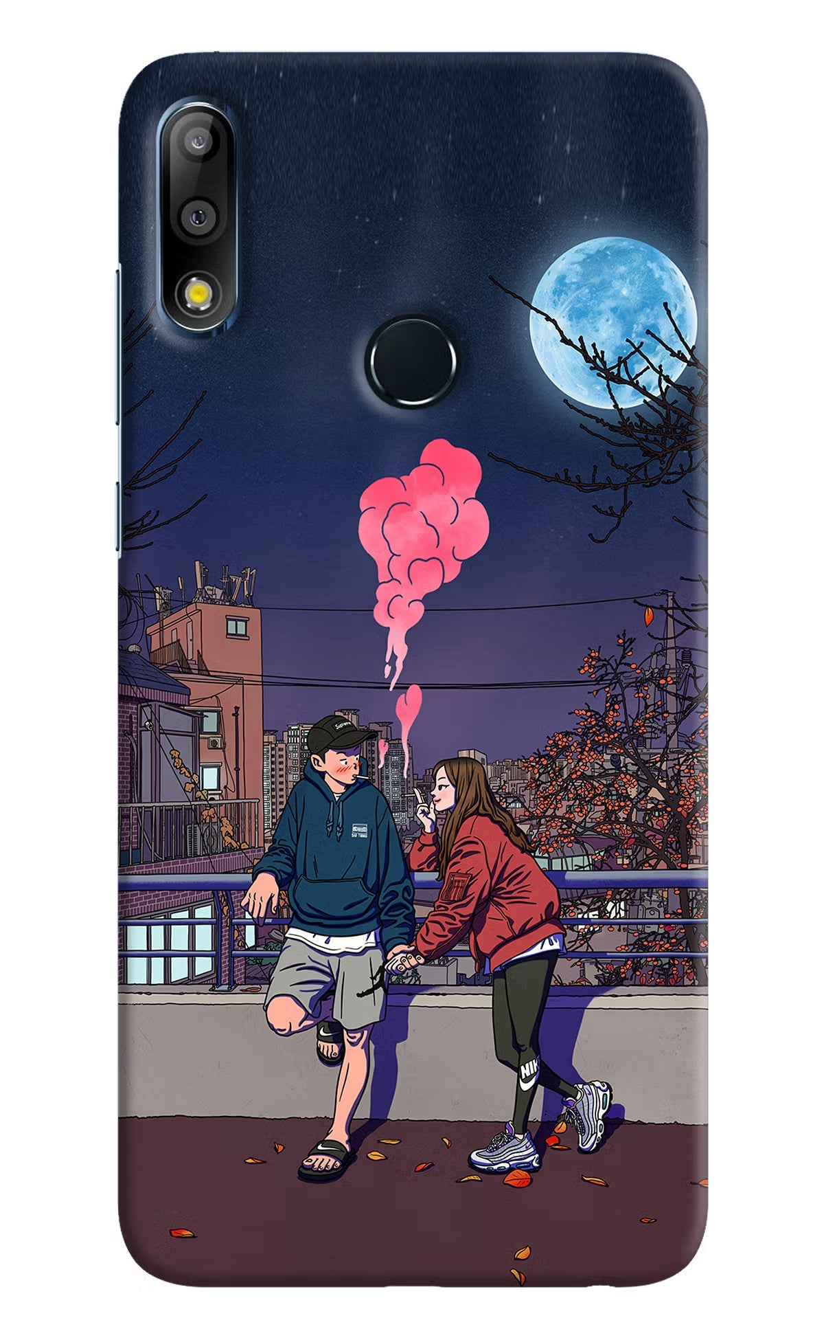 Chilling Couple Asus Zenfone Max Pro M2 Hard Case Back Cover by Casekaro
