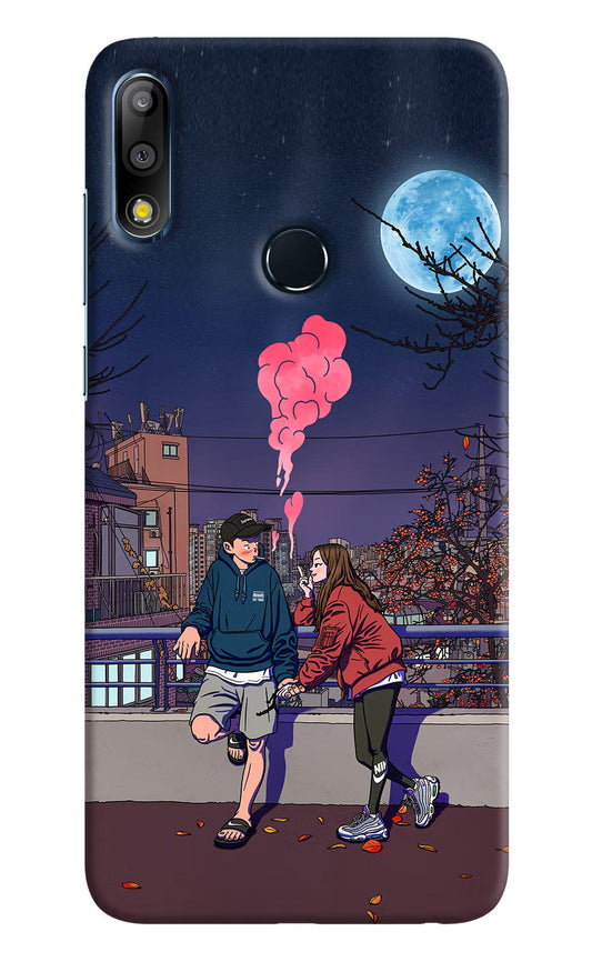 Chilling Couple Asus Zenfone Max Pro M2 Hard Case Back Cover by Casekaro