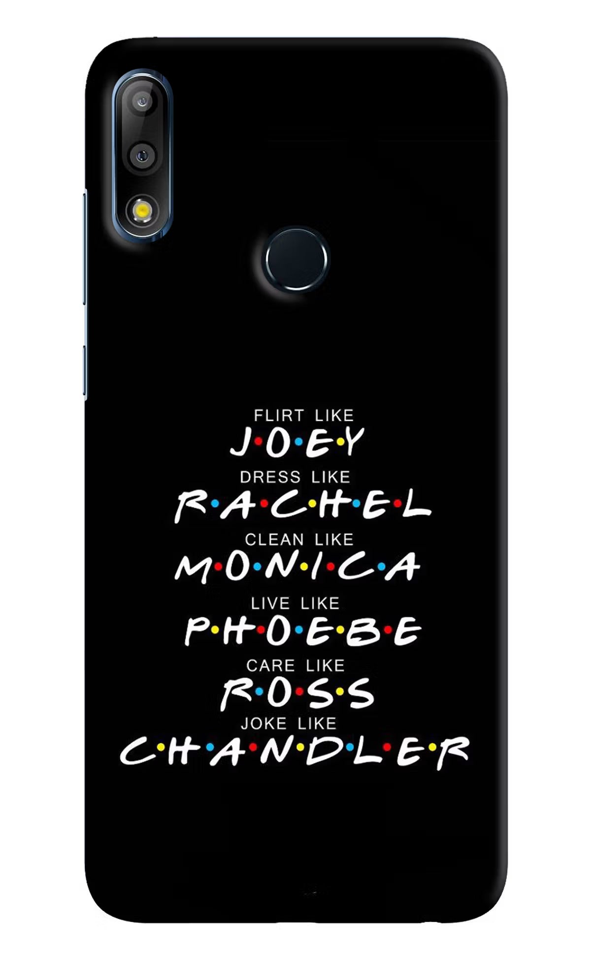 FRIENDS Character Asus Zenfone Max Pro M2 Hard Case Back Cover by Casekaro