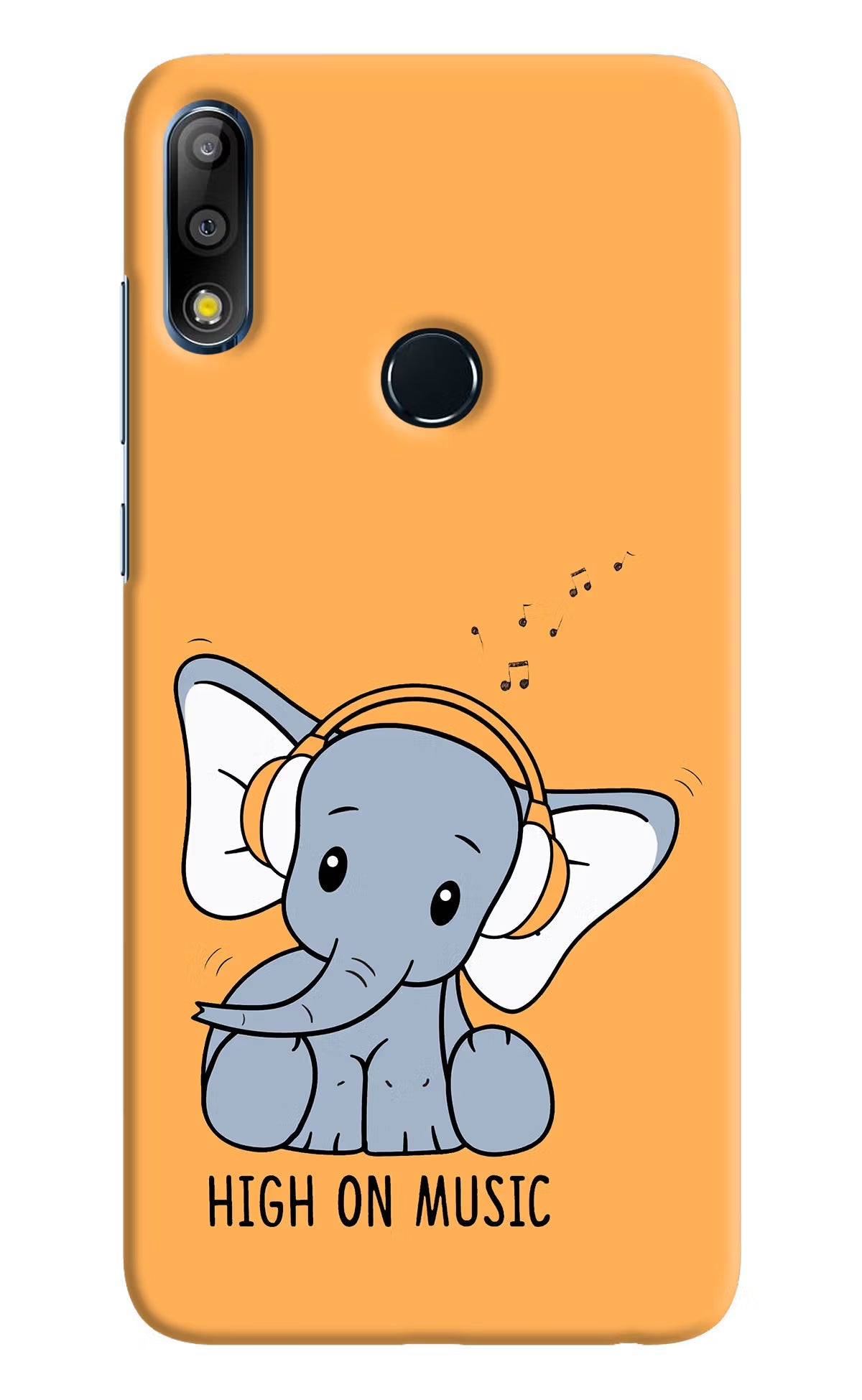 High On Music Asus Zenfone Max Pro M2 Hard Case Back Cover by Casekaro
