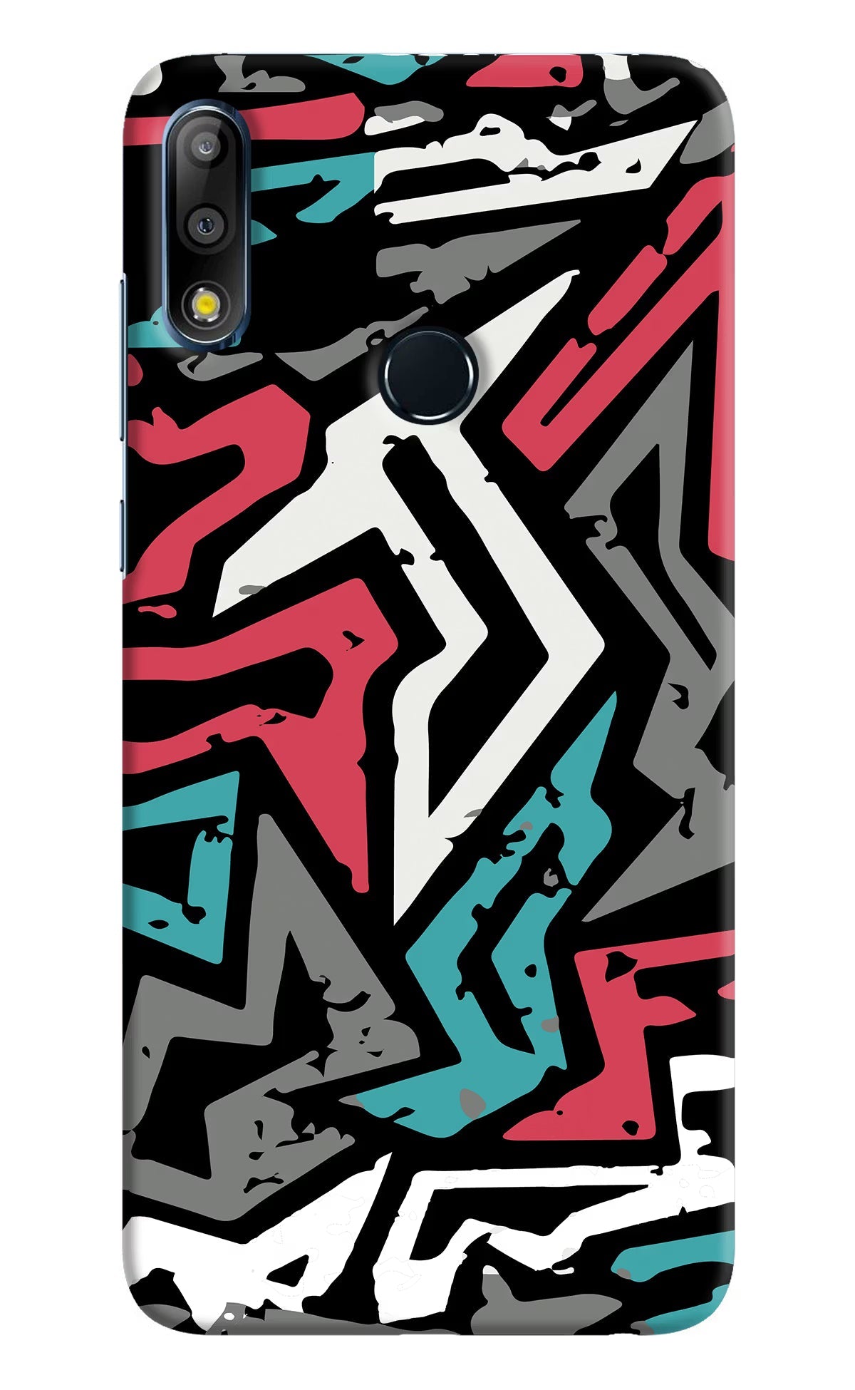 Geometric Graffiti Asus Zenfone Max Pro M2 Hard Case Back Cover by Casekaro