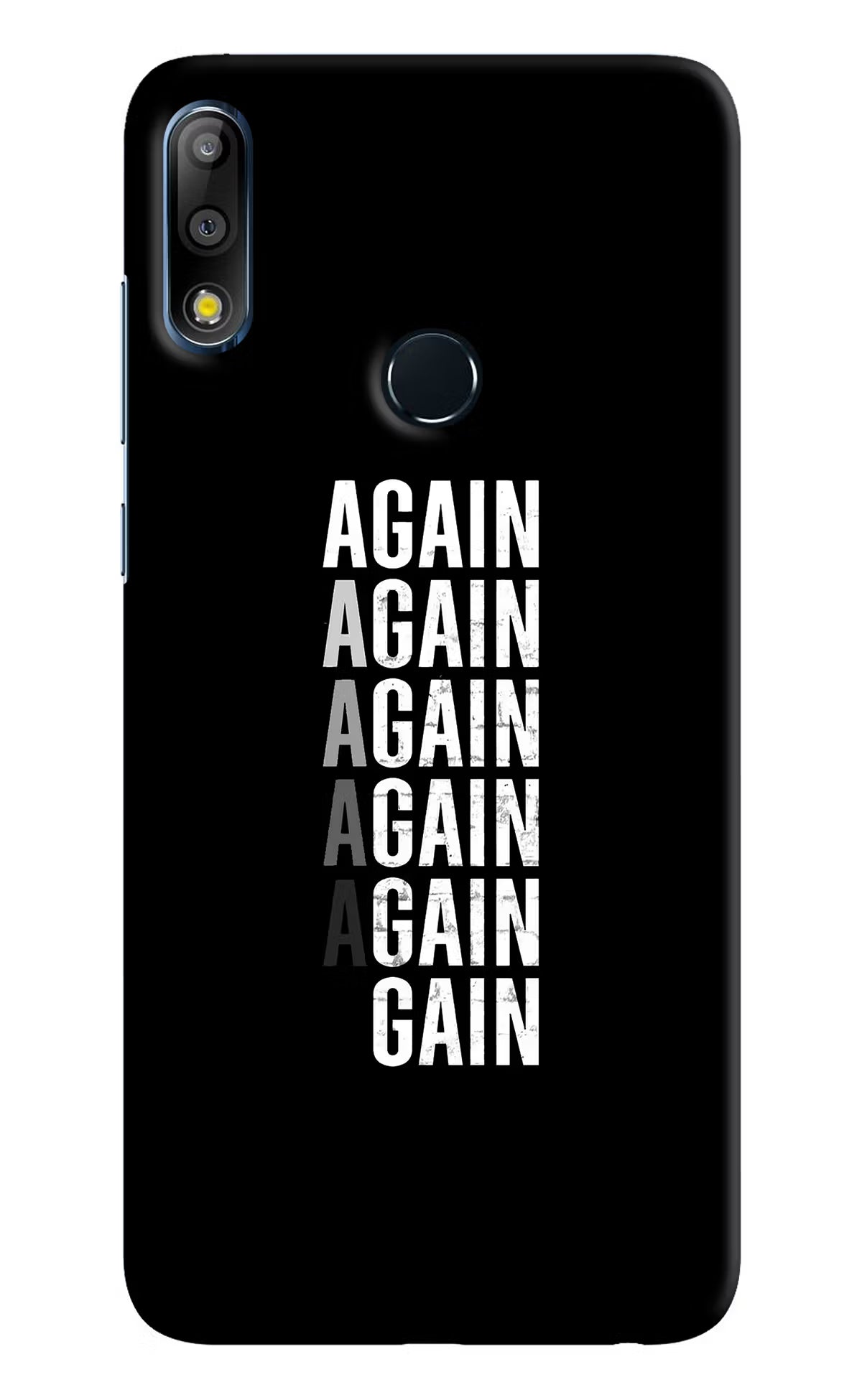Again Again Gain Asus Zenfone Max Pro M2 Hard Case Back Cover by Casekaro