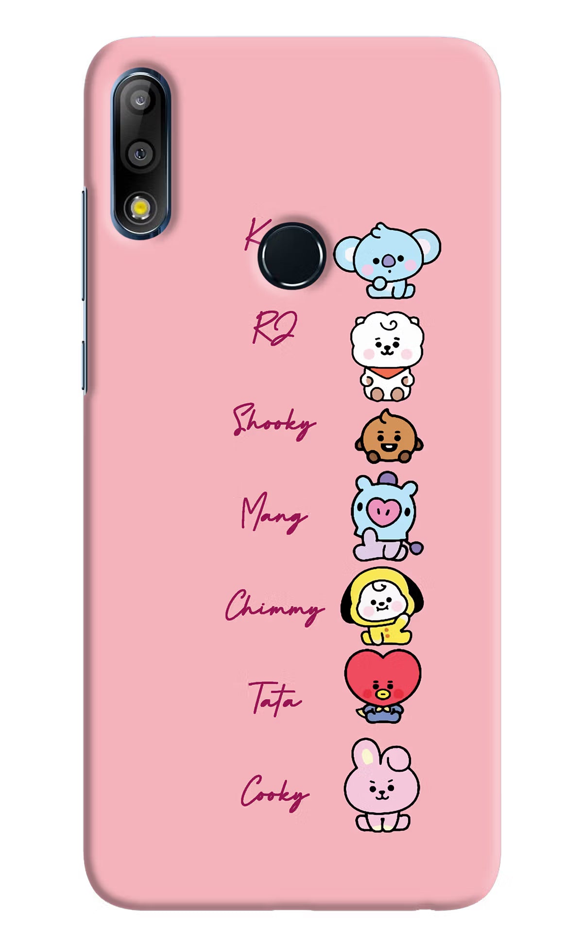 BTS names Asus Zenfone Max Pro M2 Hard Case Back Cover by Casekaro