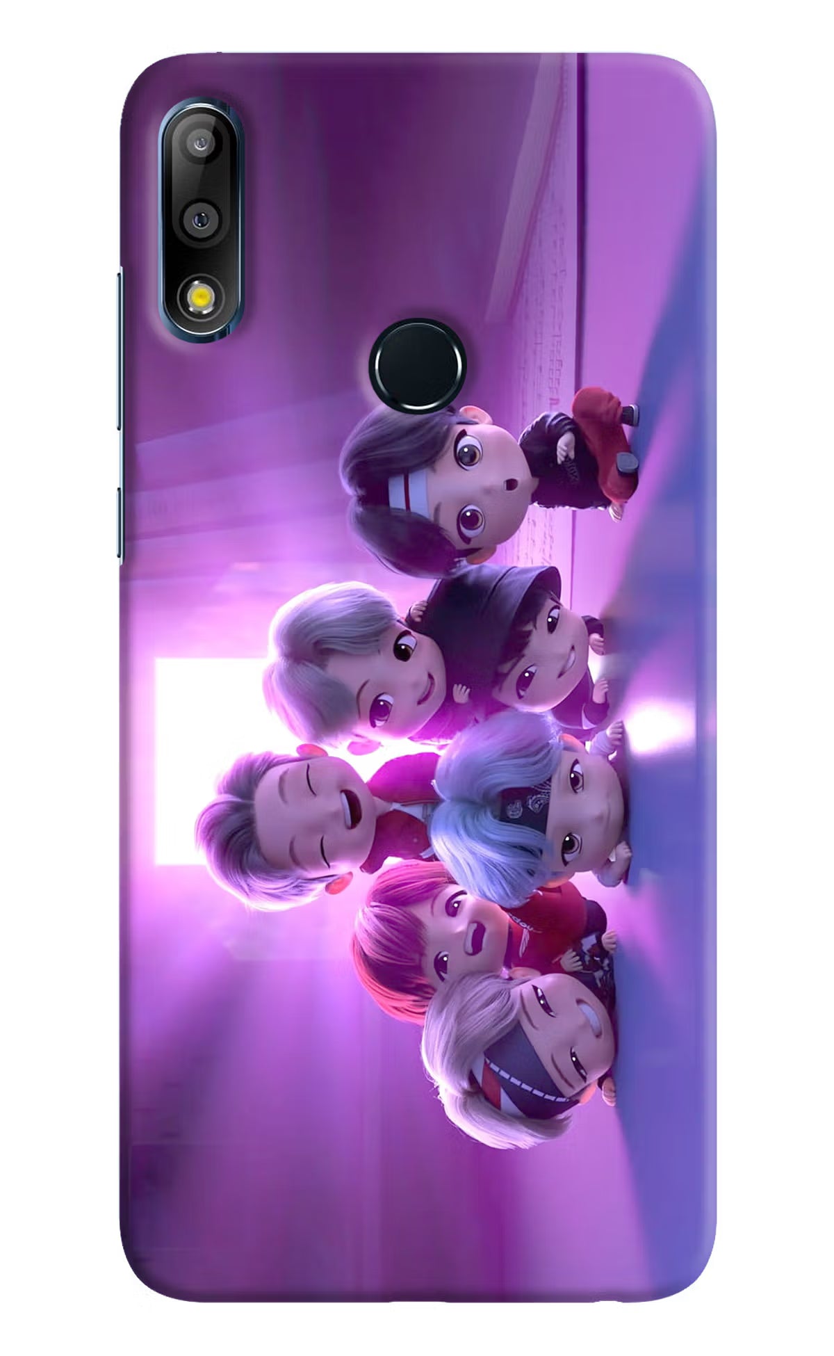 BTS Chibi Asus Zenfone Max Pro M2 Hard Case Back Cover by Casekaro