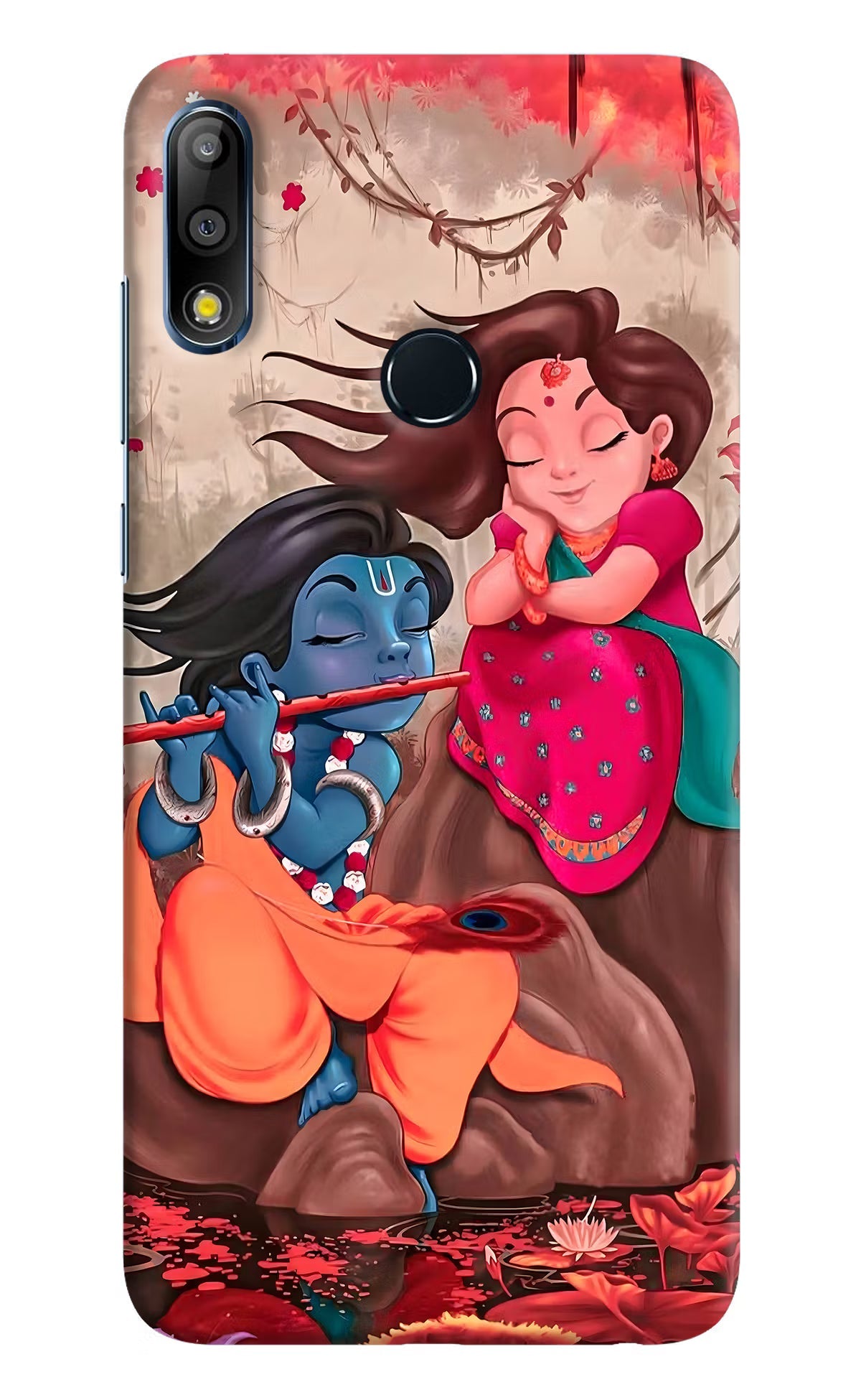 Radhe Krishna Asus Zenfone Max Pro M2 Hard Case Back Cover by Casekaro