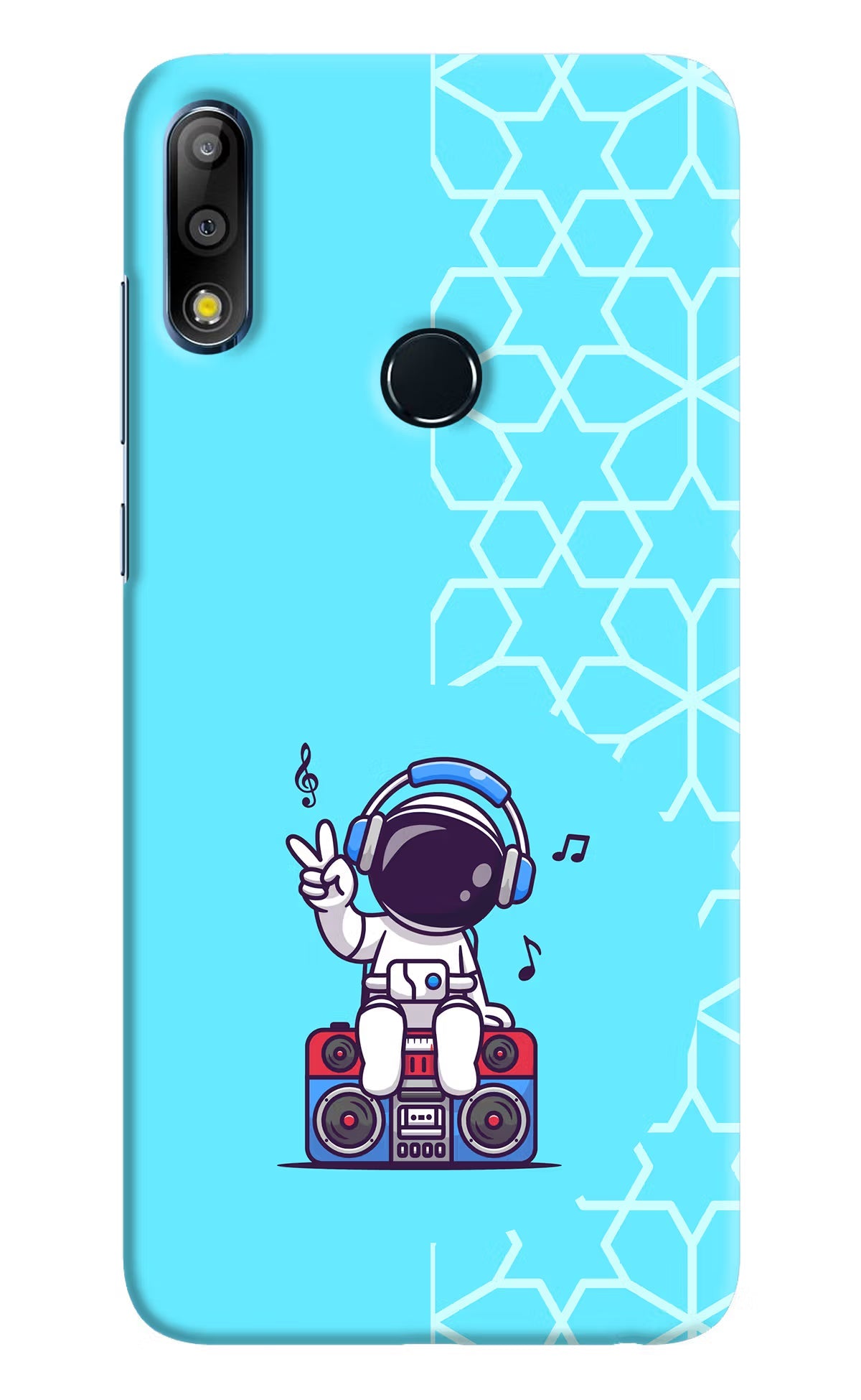 Cute Astronaut Chilling Asus Zenfone Max Pro M2 Hard Case Back Cover by Casekaro